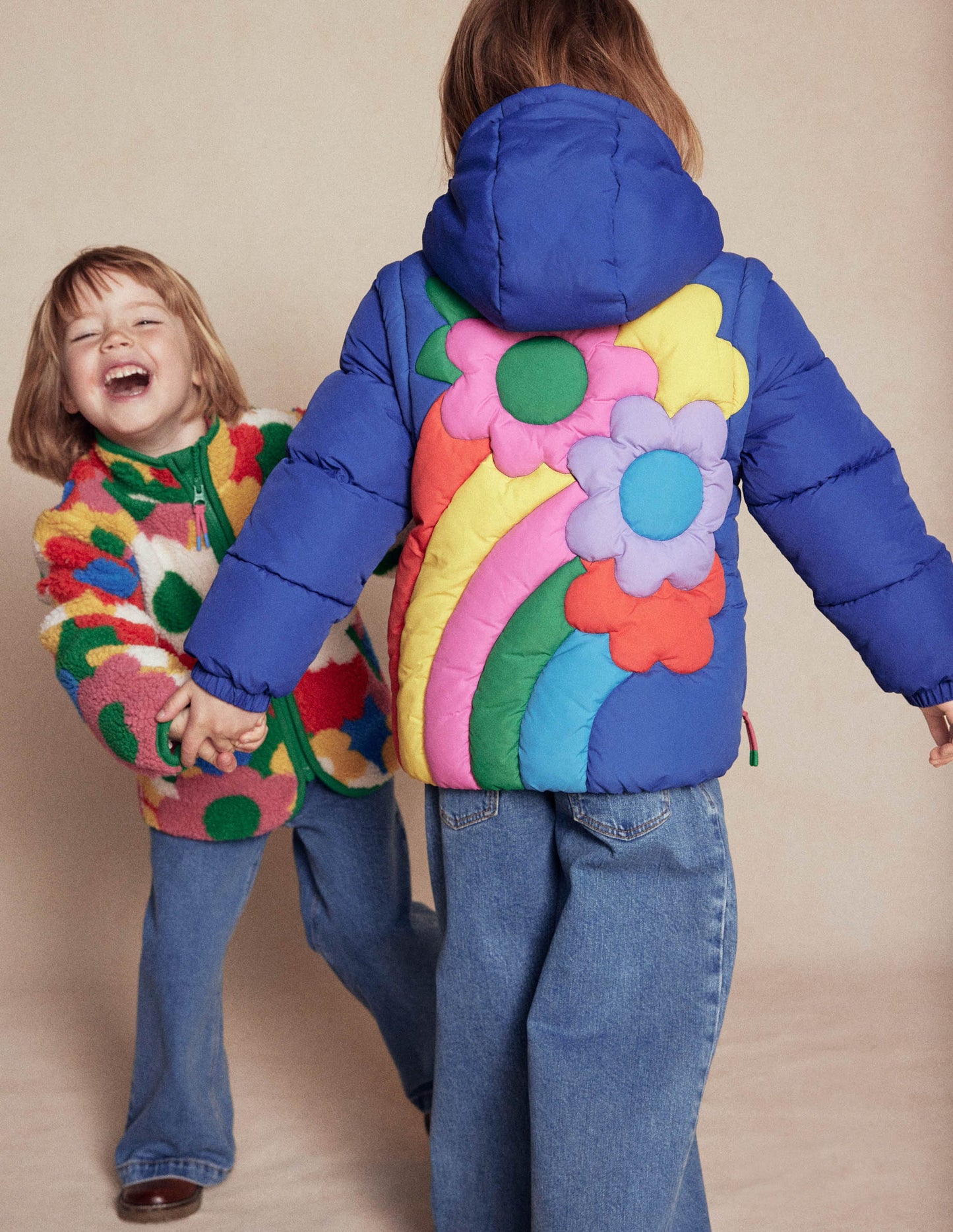 2-in-1 Padded Coat-Starboard Blue Rainbow