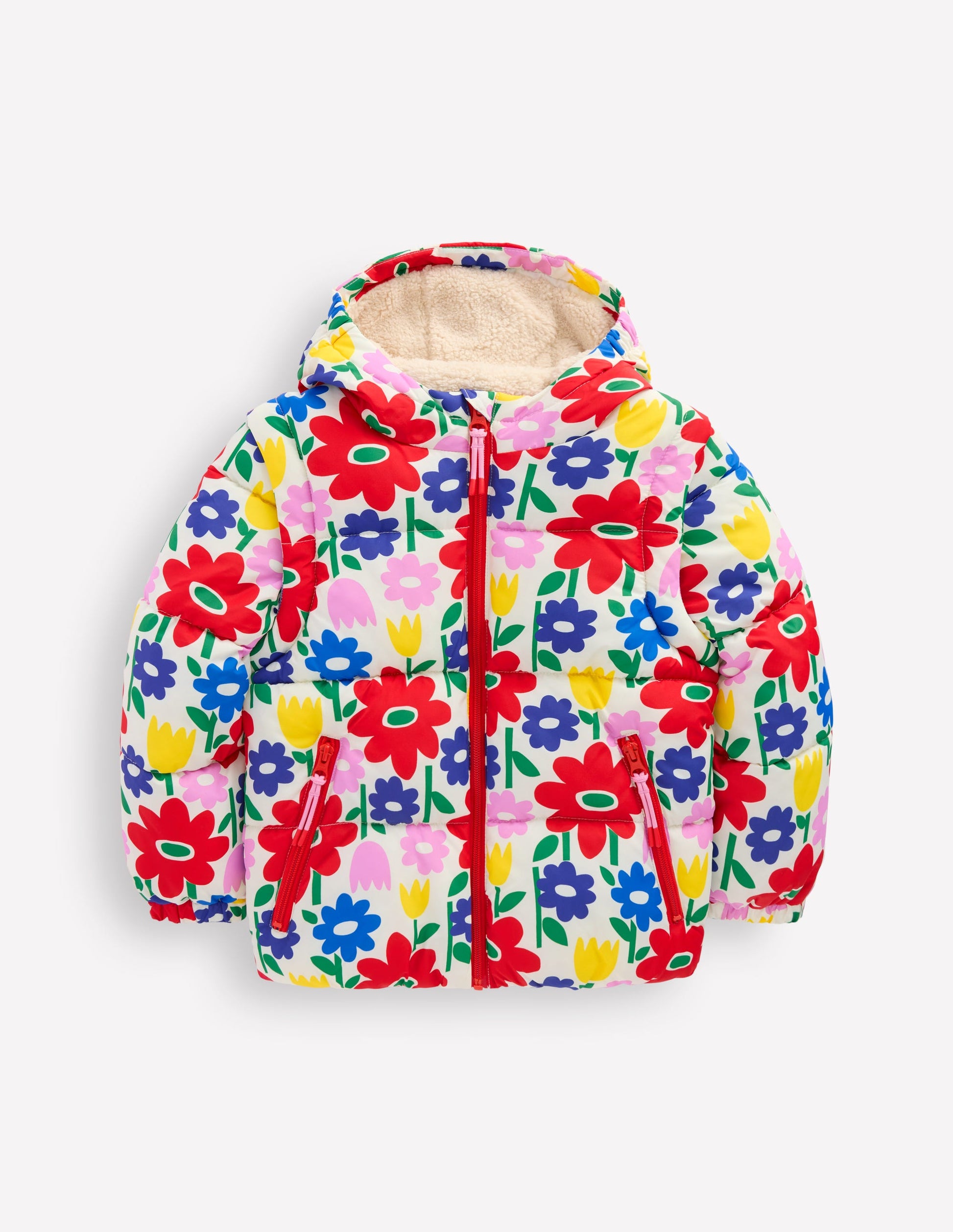 2-in-1 Padded Coat-Multi Pop Flower-1