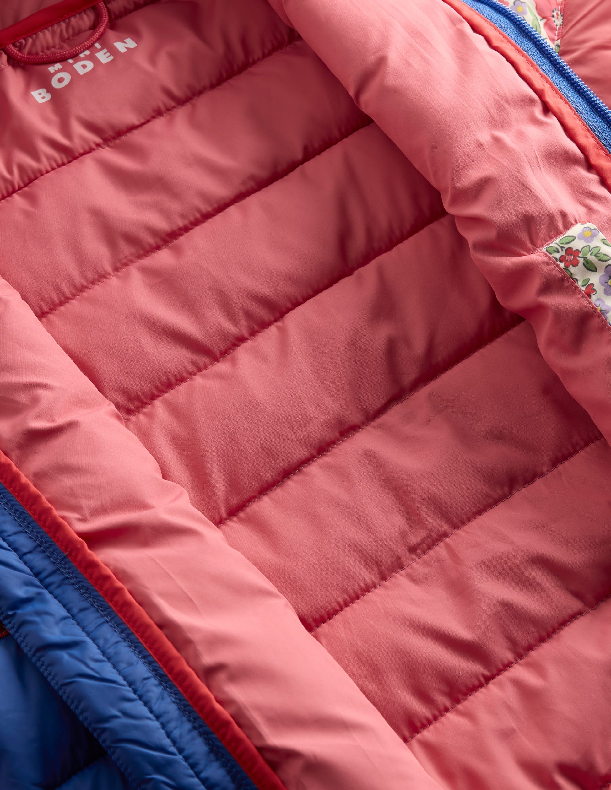 Pack-away Padded Jacket-Floral Colourblock-4