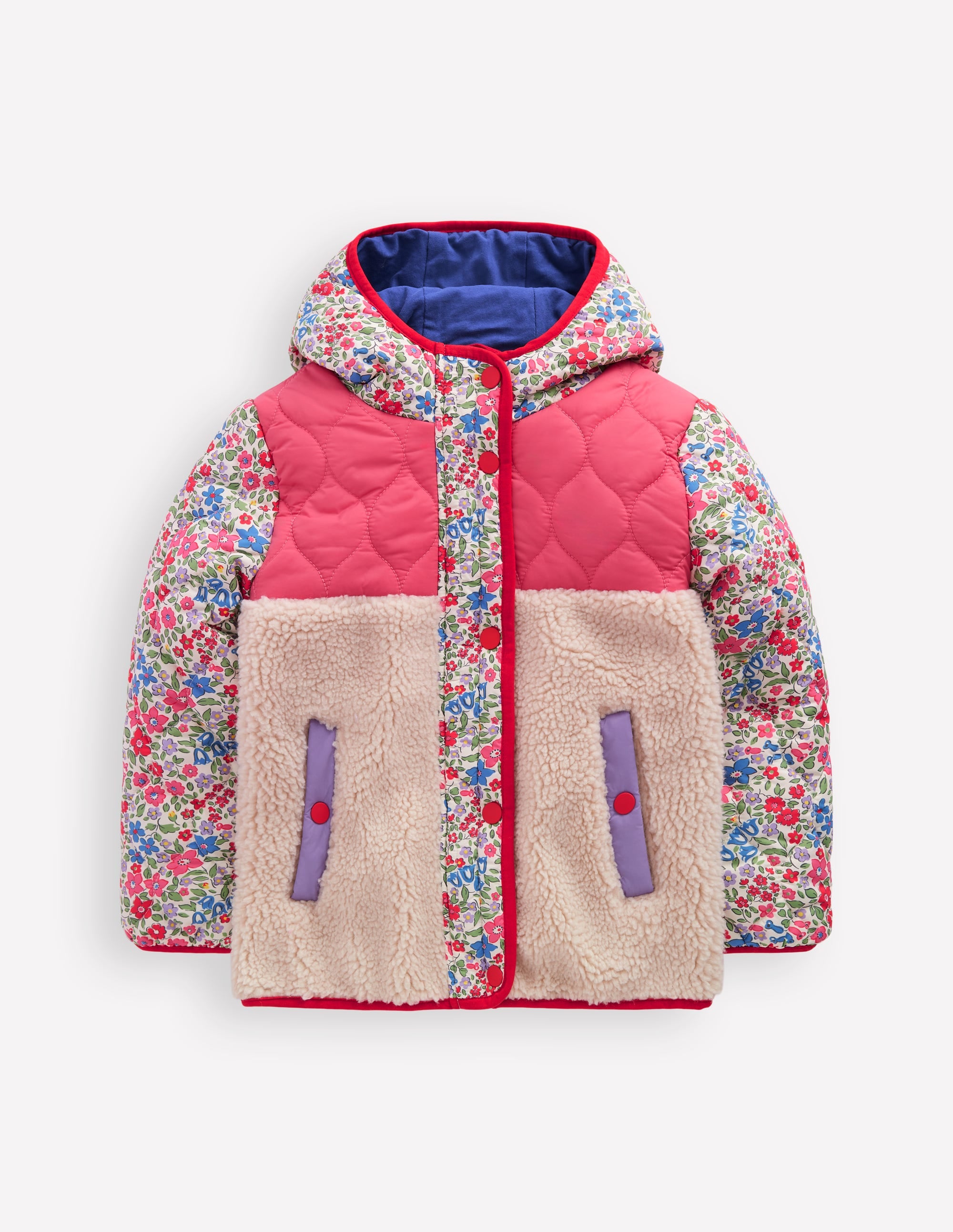 Janie Borg Mix Jacket-Rose Pink Flowerbed - Image 1