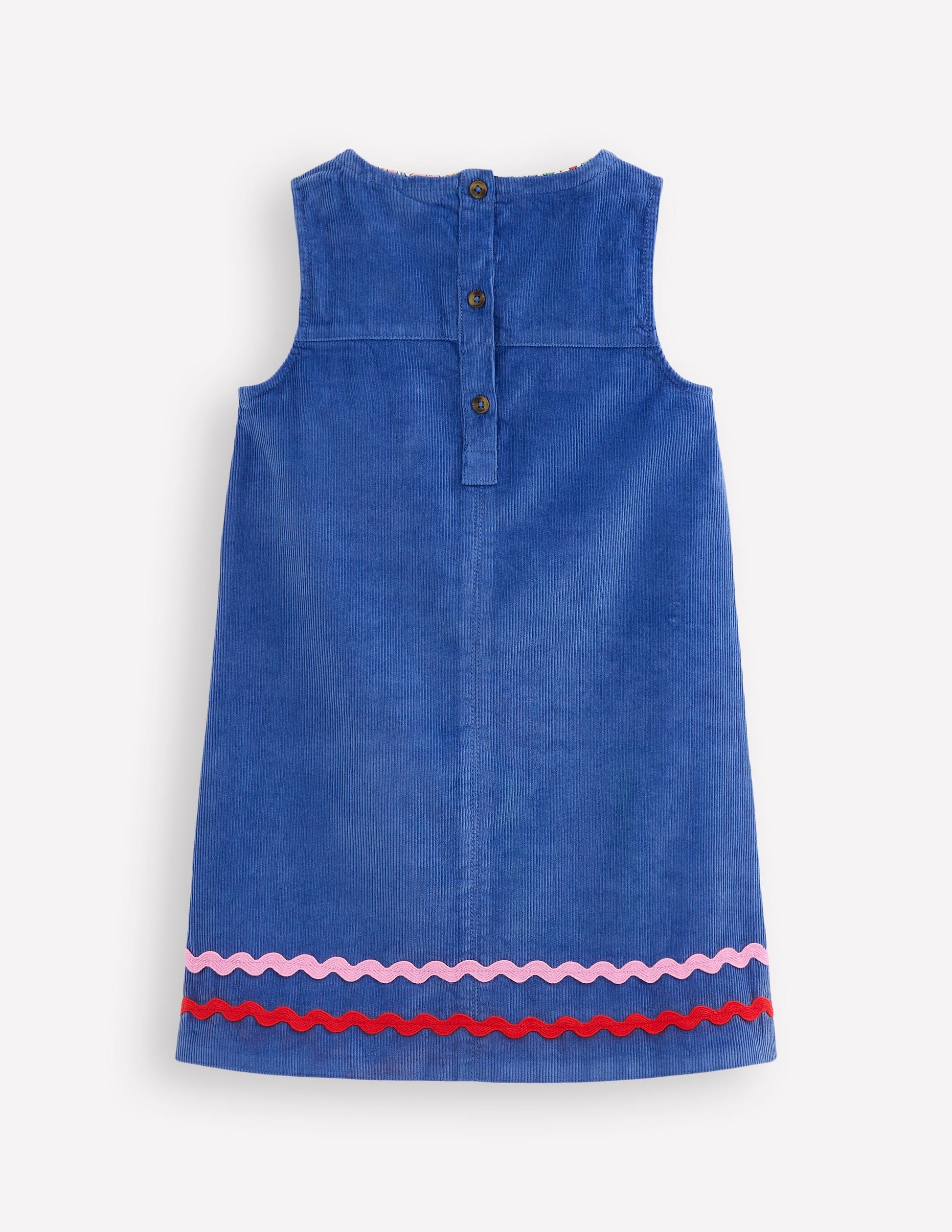 Saffy Cord Pinafore Dress-Bluejay-2