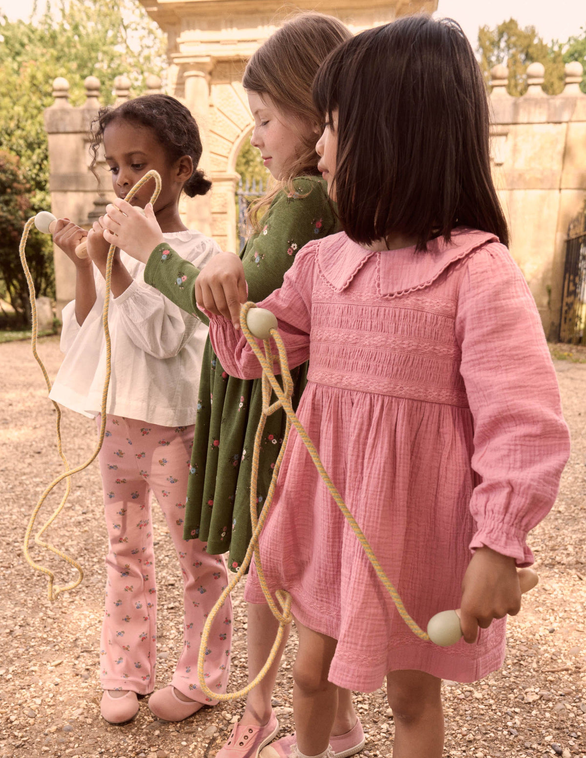 Double Cloth Collared Dress-Pink Heather - Image 4