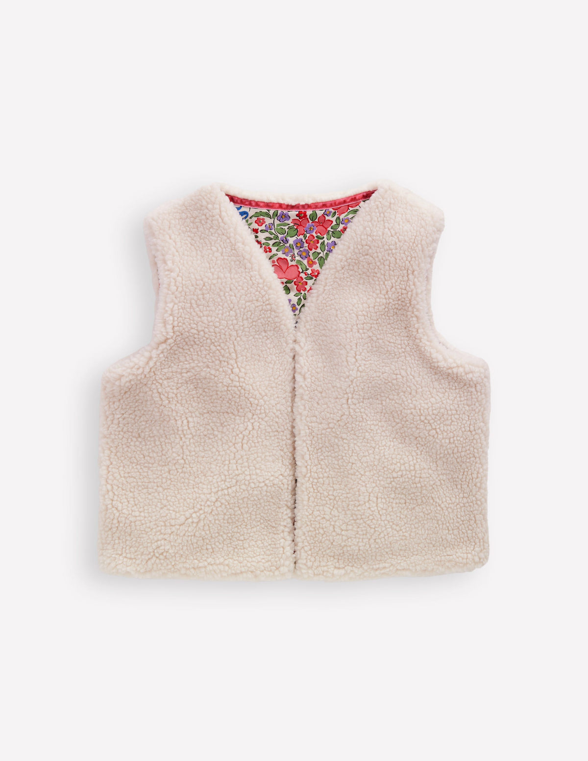 Relaxed Borg Gilet-Ecru - Image 1