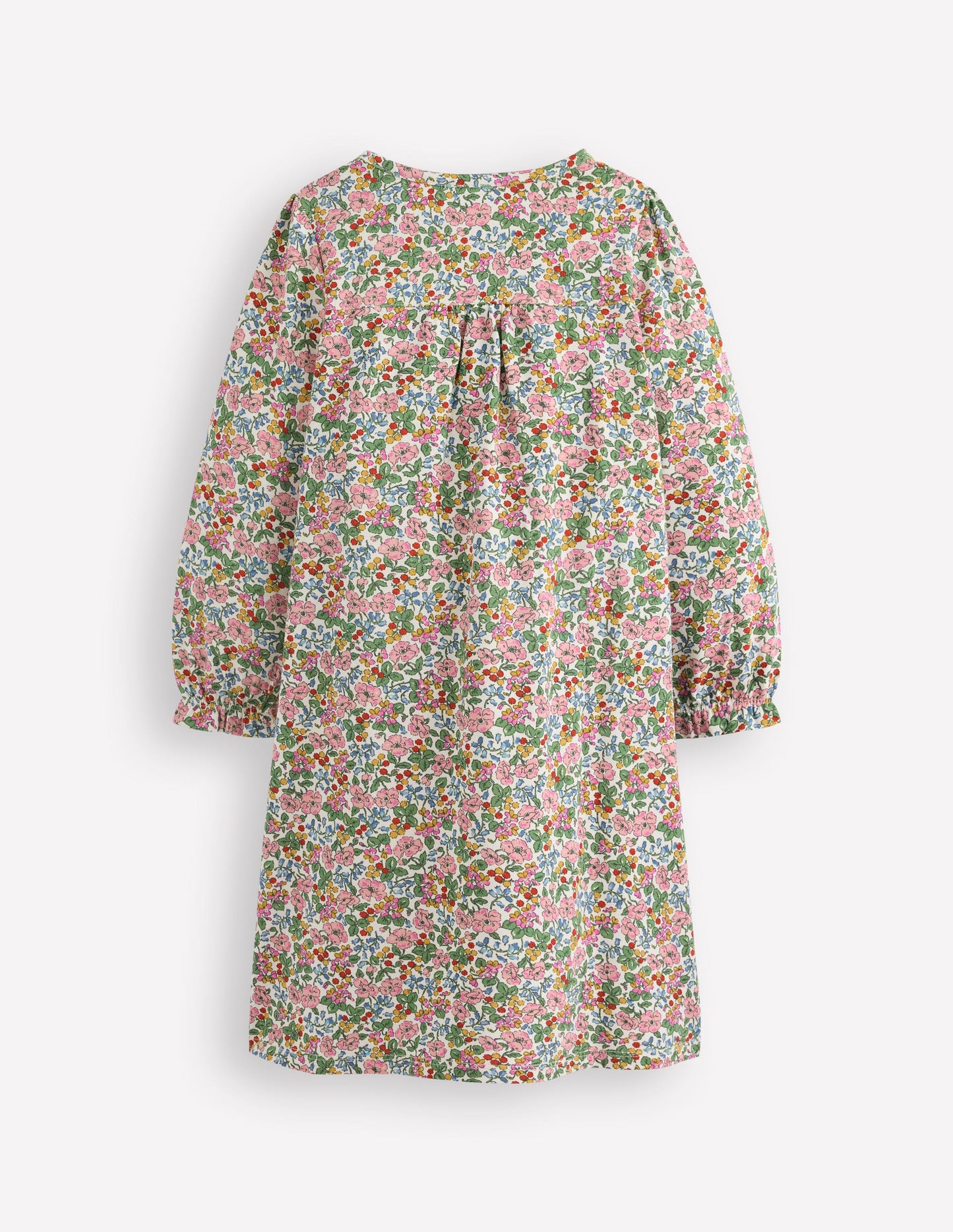 Printed Long Sleeve Nightie-Coconut Milk Berry Floral