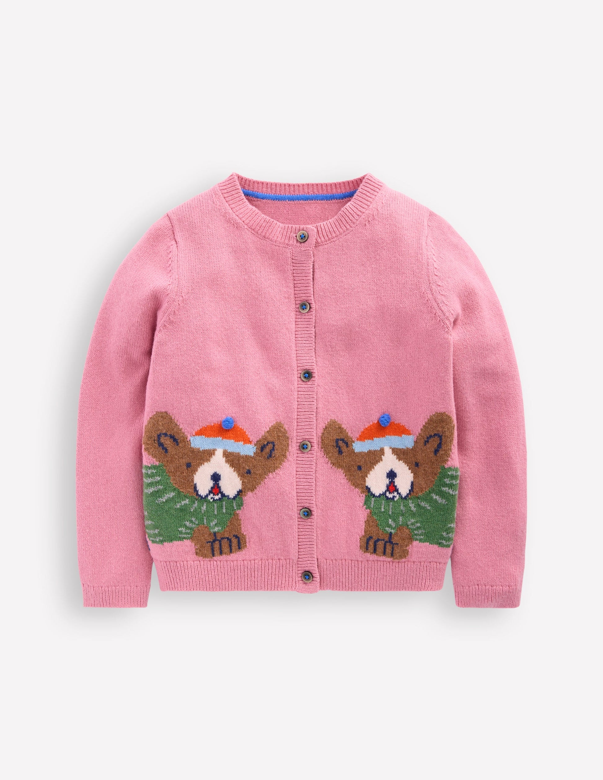 Fun Logo Cardigan-Pink Haze Frenchies-1