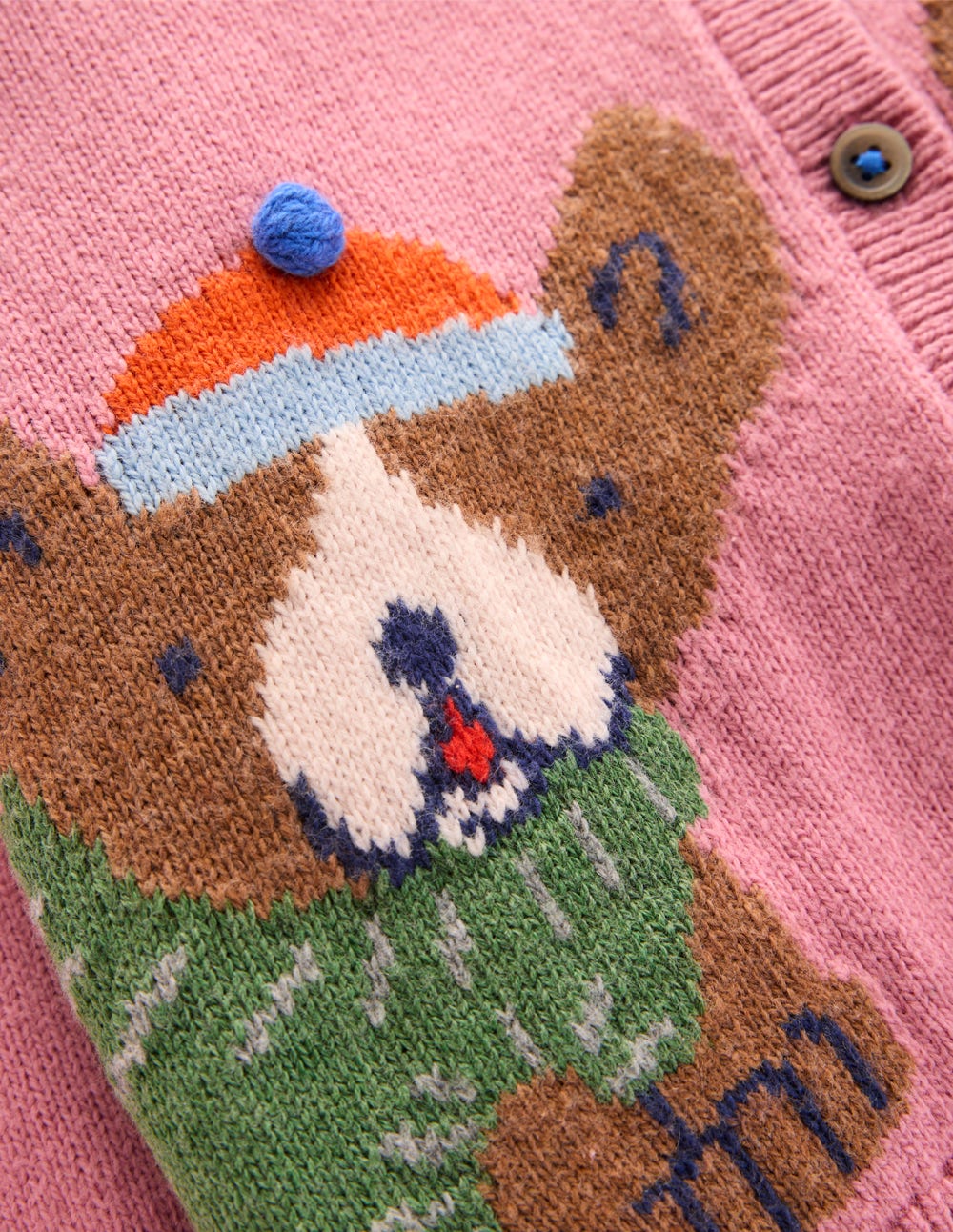 Fun Logo Cardigan-Pink Haze Frenchies-3