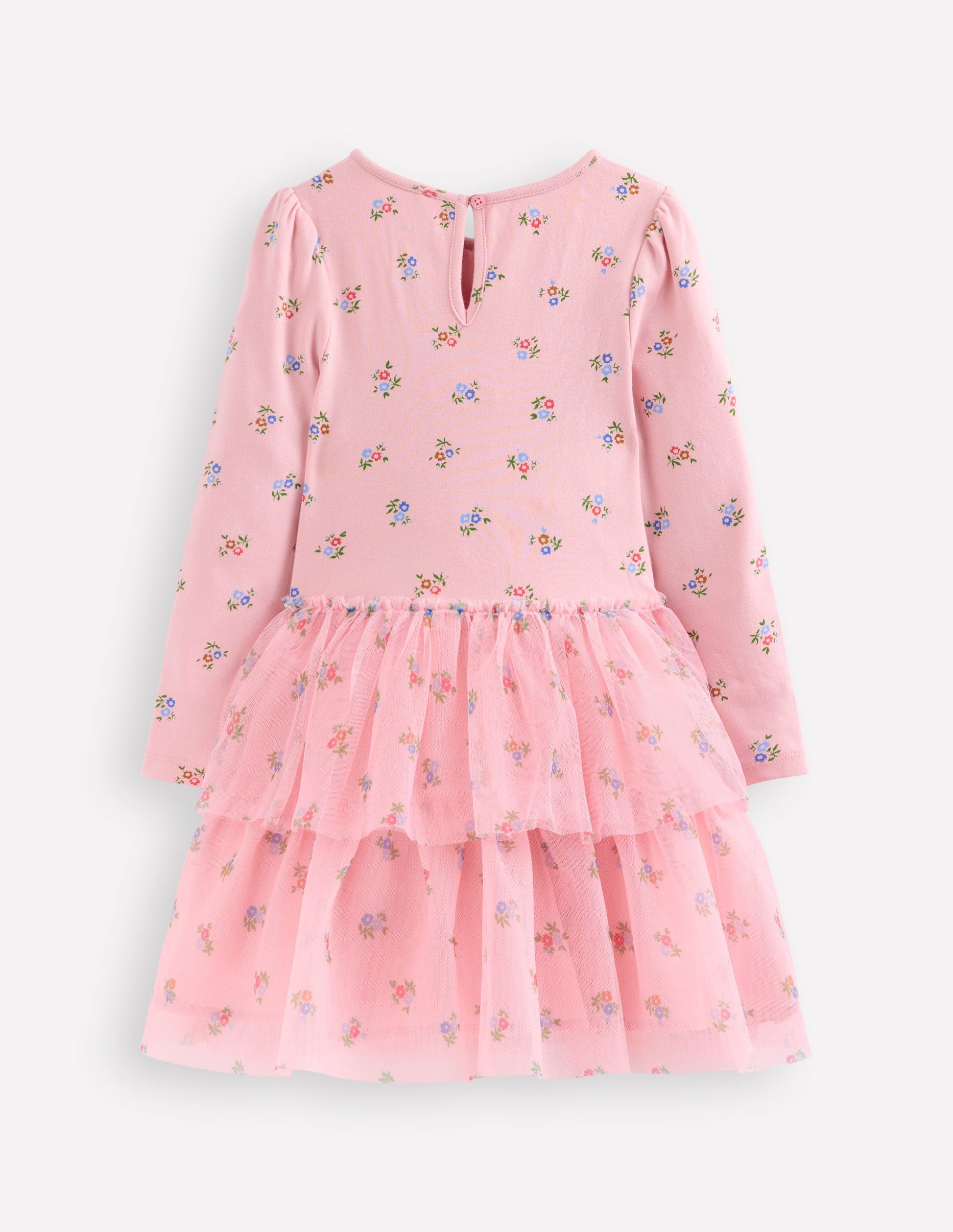 Tulle Mix Dress-Vintage Pink Ditsy Floral-2
