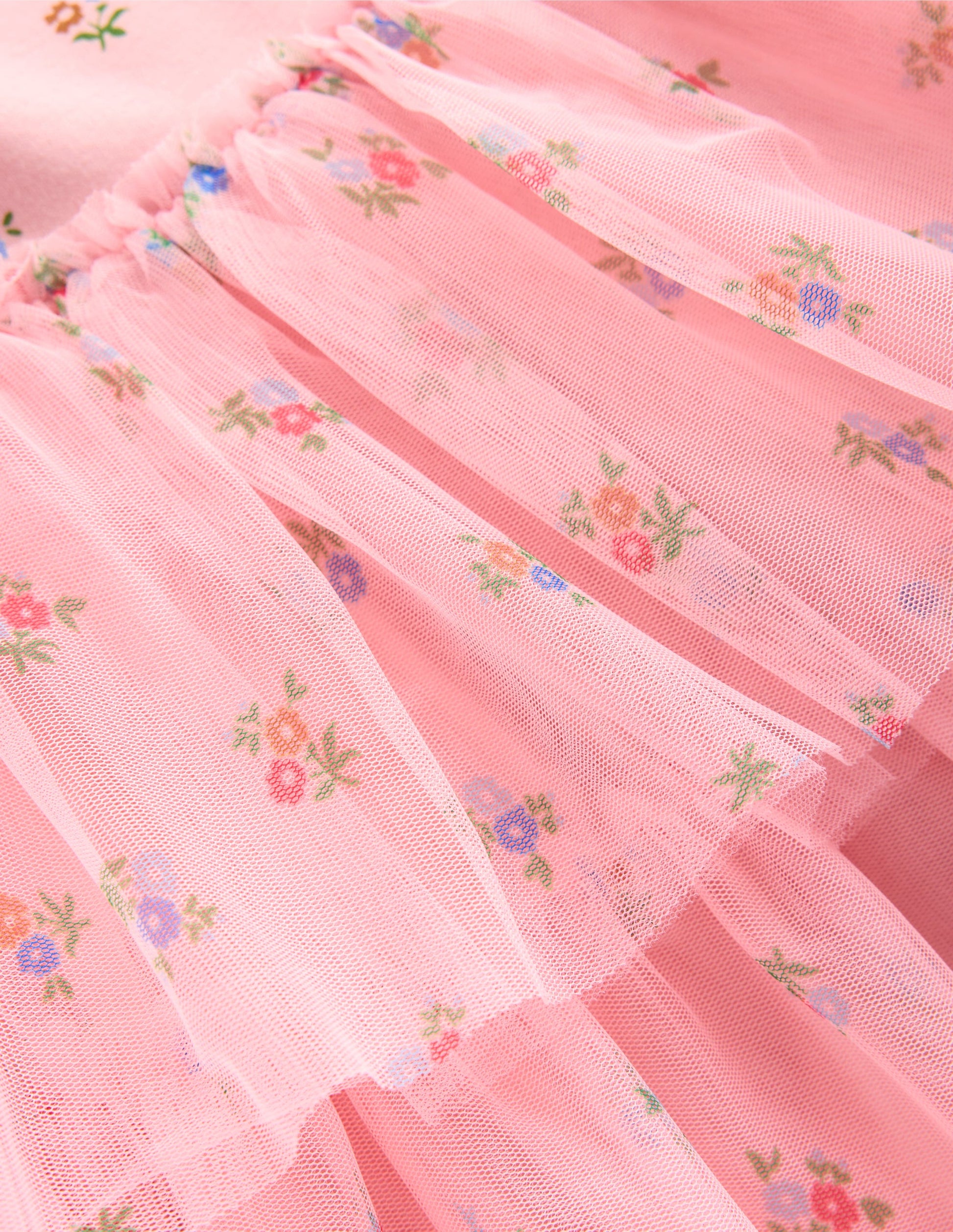 Tulle Mix Dress-Vintage Pink Ditsy Floral-3