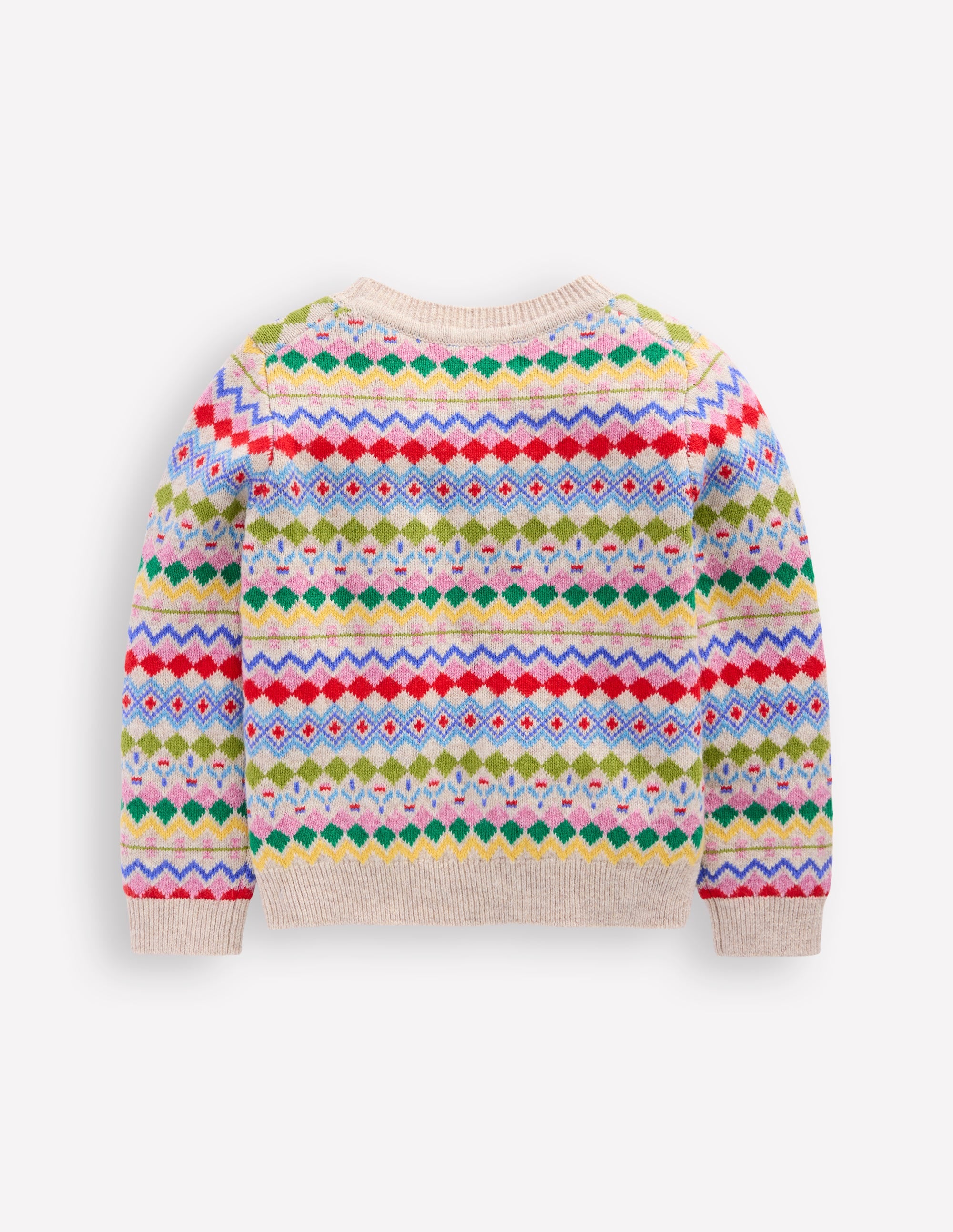 Eleanor Fair Isle Sweater-Oatmeal Melange Fair Isle - Image 2