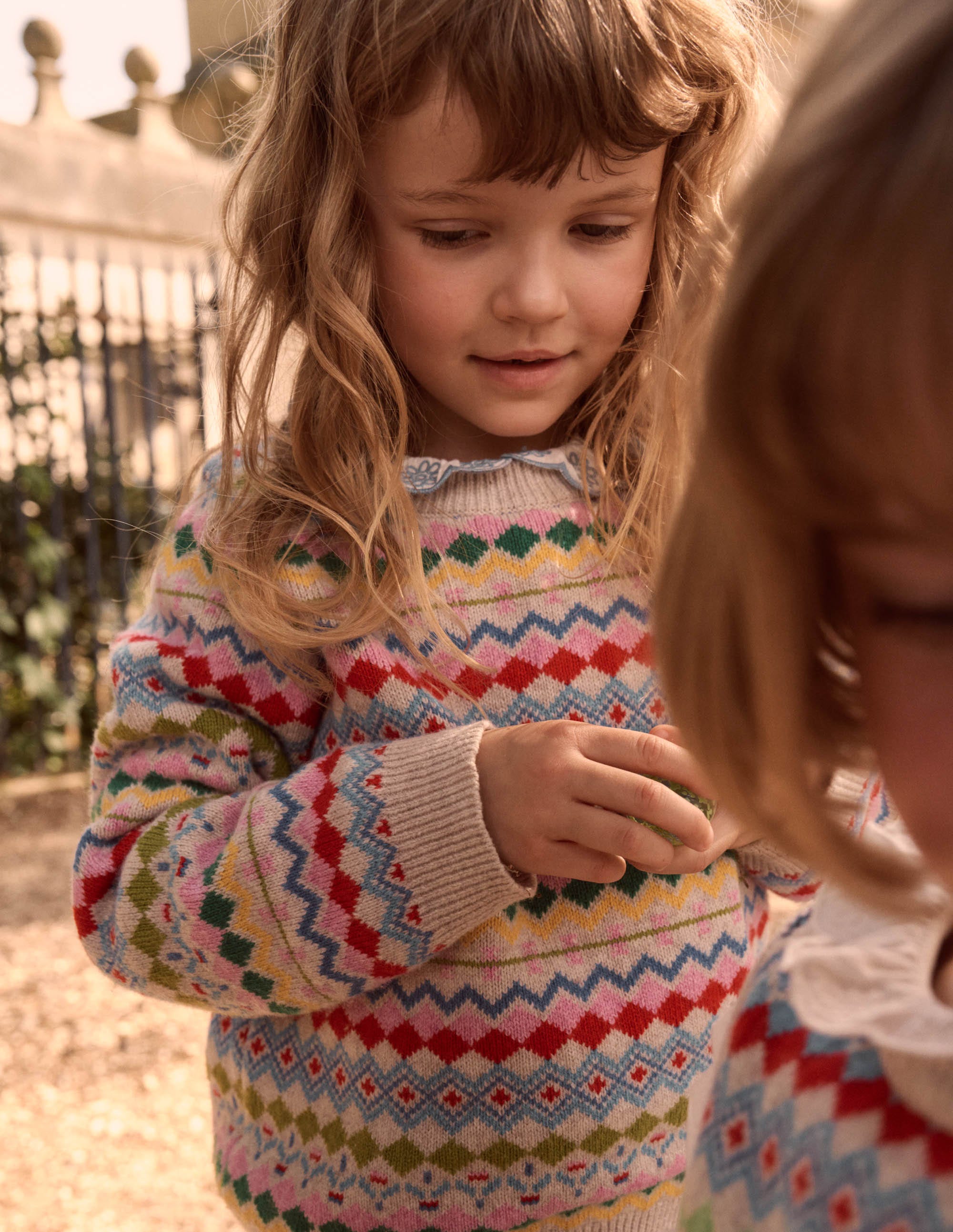 Eleanor Fair Isle Sweater-Oatmeal Melange Fair Isle - Image 4