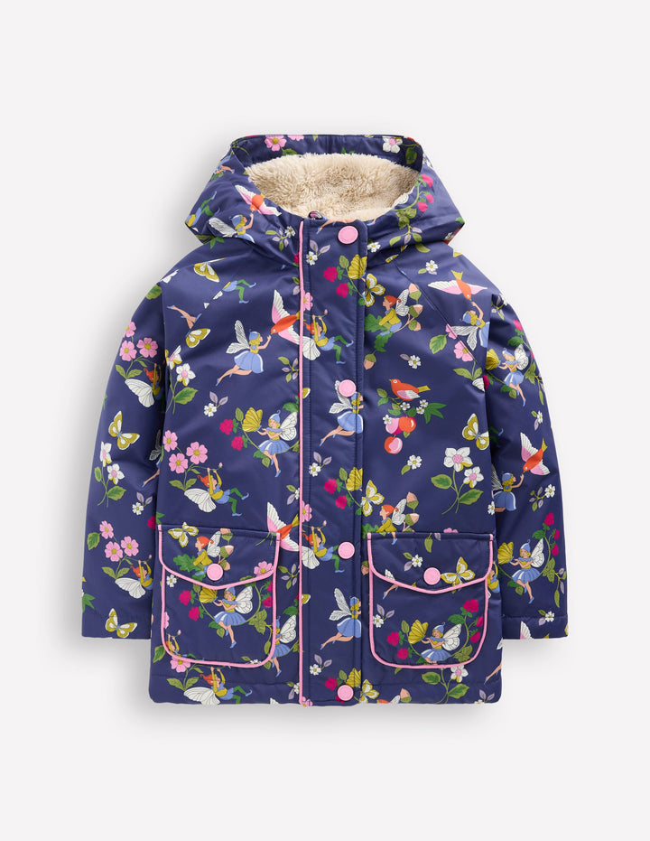 Sherpa Lined Anorak-Starboard Blue Fairies