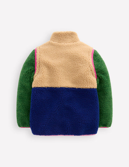 2-in-1 Borg Jacket-Colourblock Multi-2