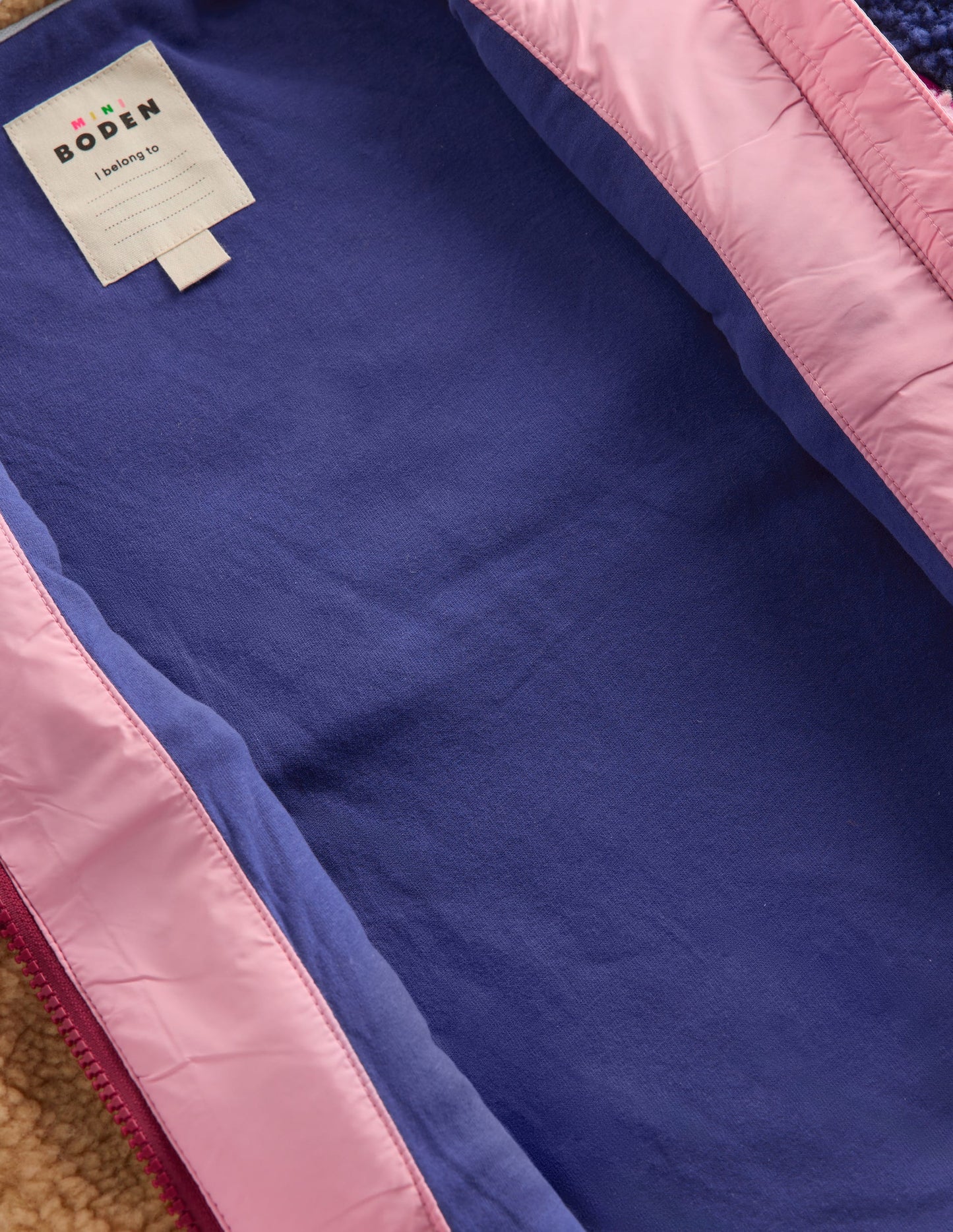 2-in-1 Borg Jacket-Pink Leopard