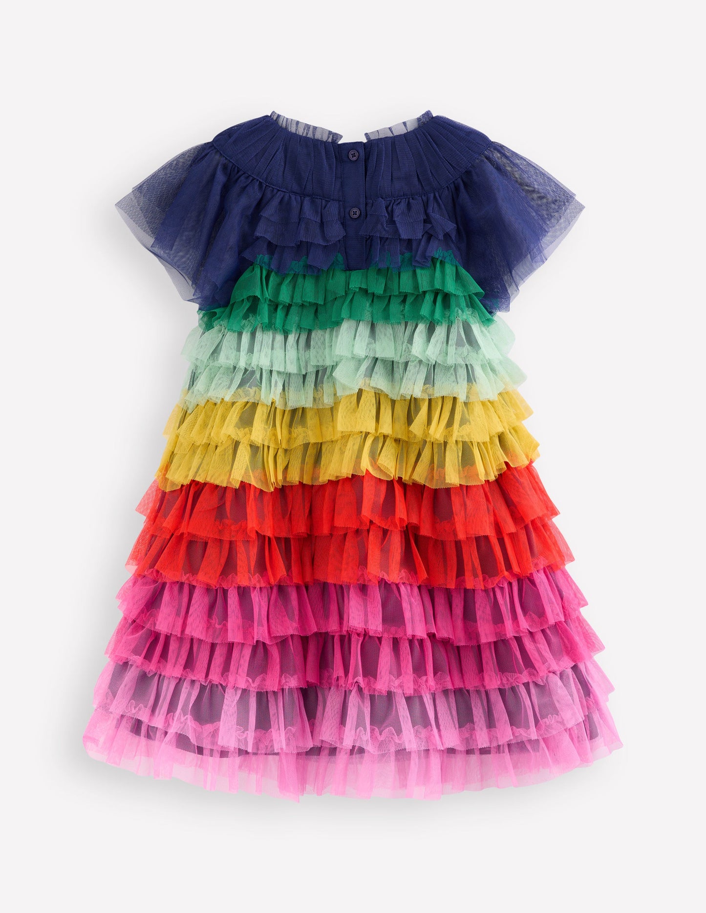 Tiered Tulle Dress-Rainbow Multi