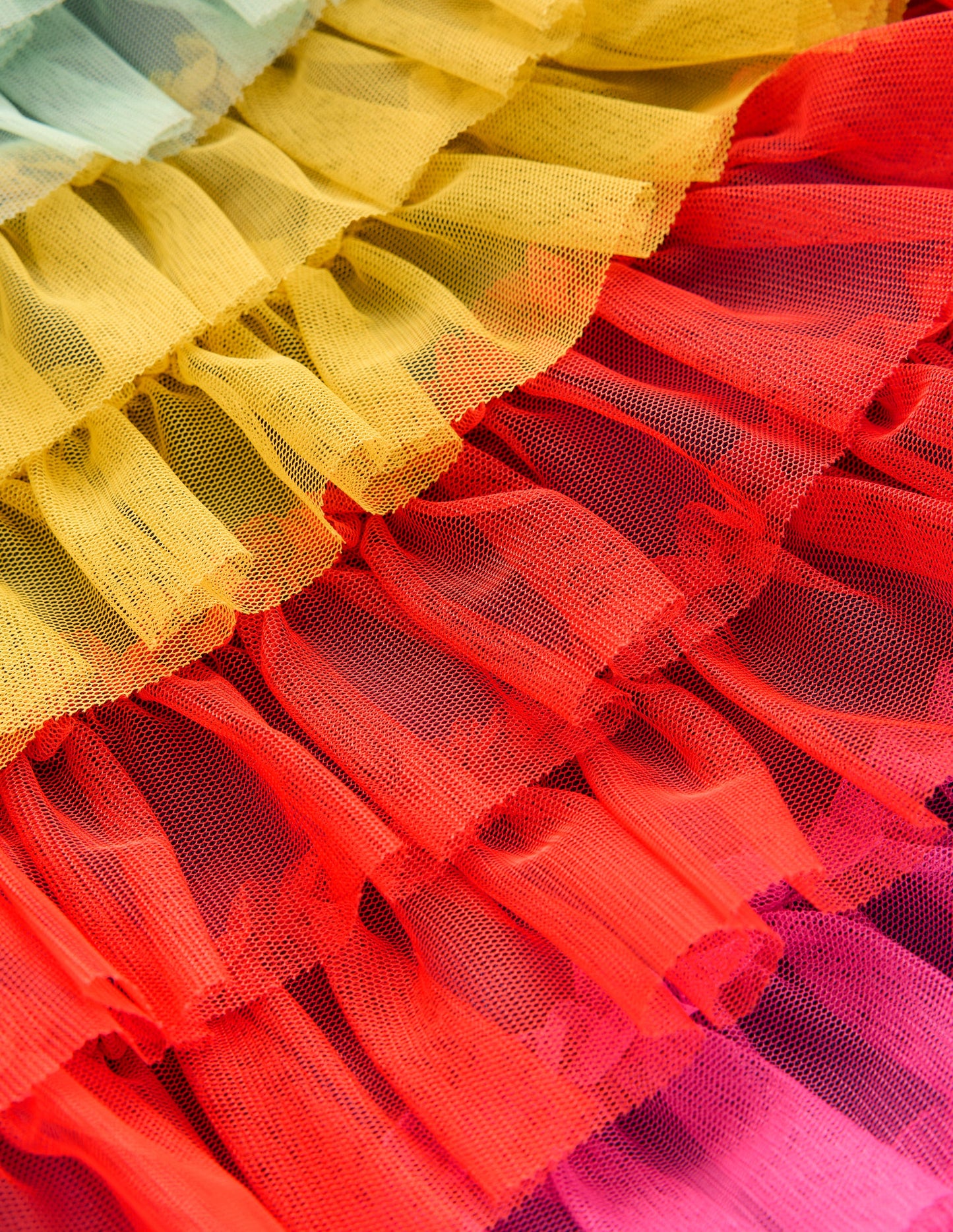 Tiered Tulle Dress-Rainbow Multi