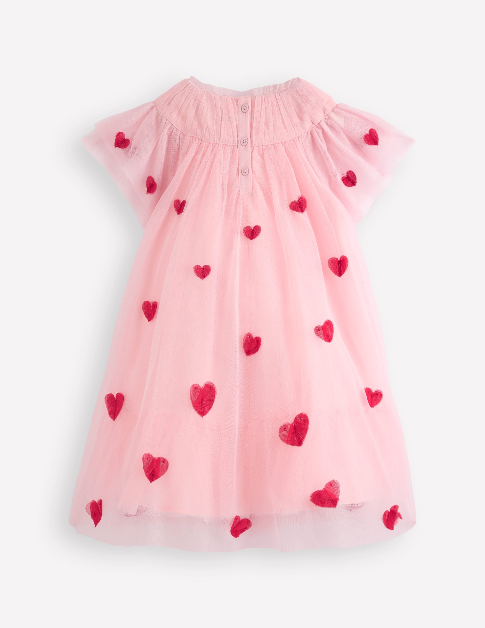 Tiered Tulle Dress-Chalk Pink Hearts - Image 2