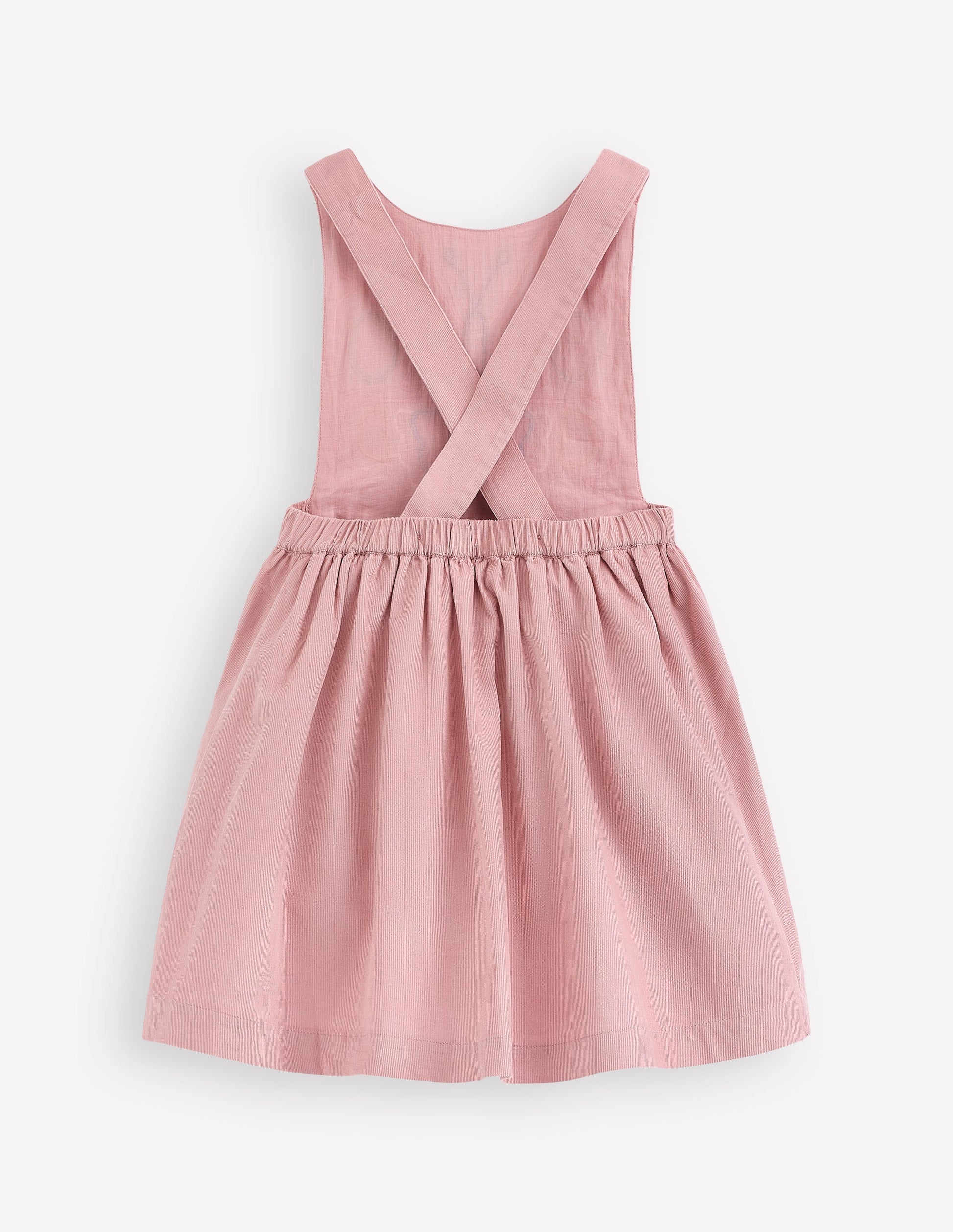 Cord Appliqué Pinafore Dress-Formica Pink Butterfly-2