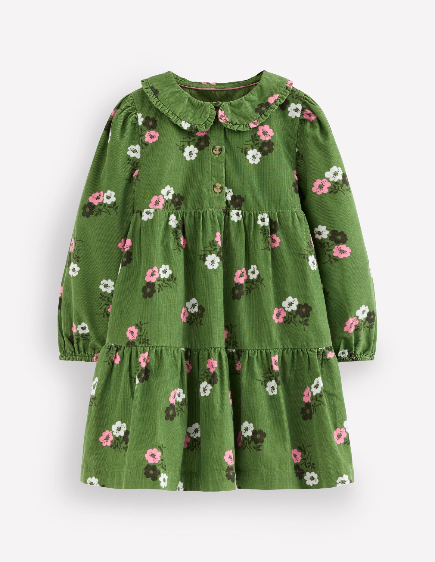 Minna Collared Woven Dress-Green Ditsy Floral