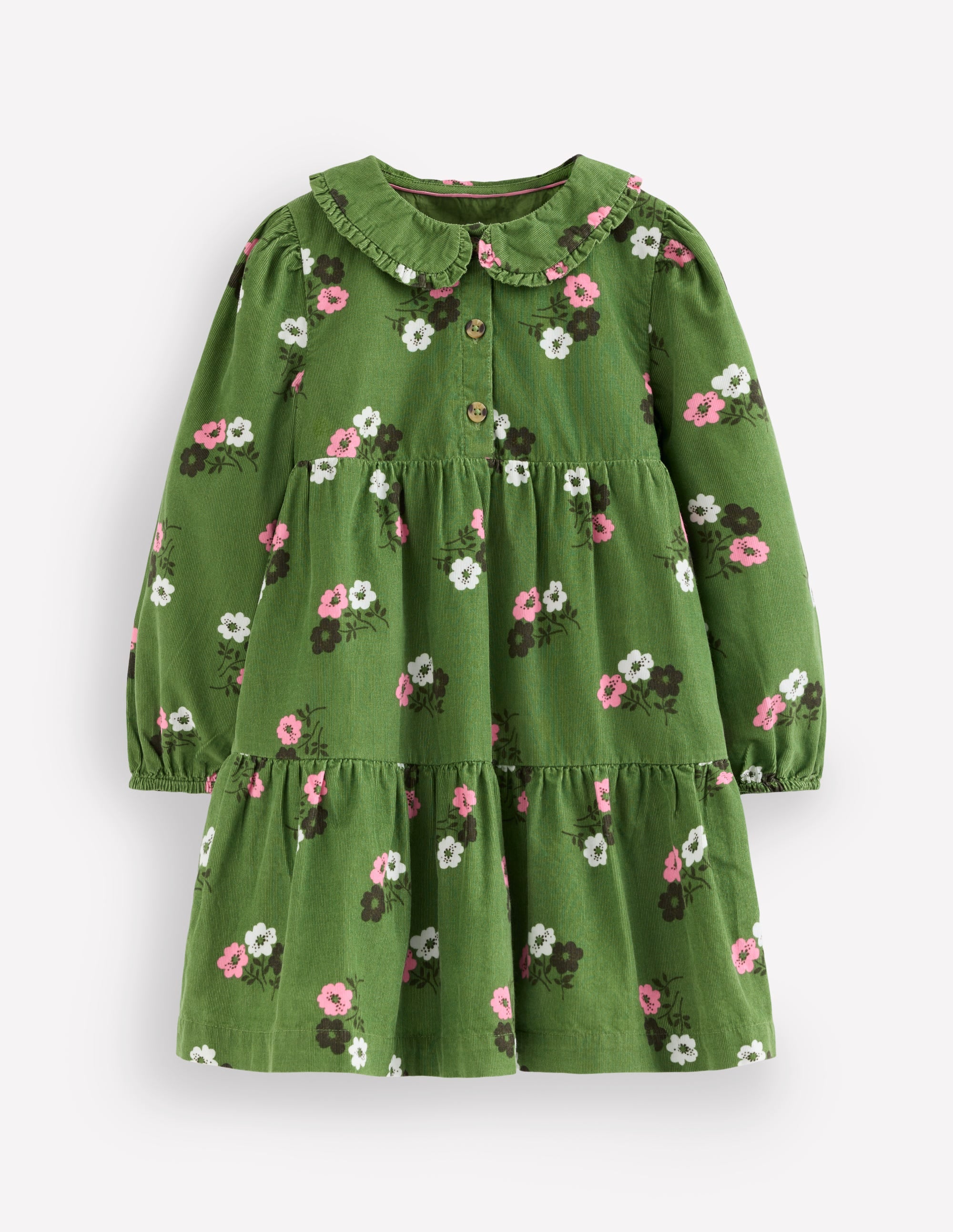 Minna Collared Woven Dress-Green Ditsy Floral - Image 1