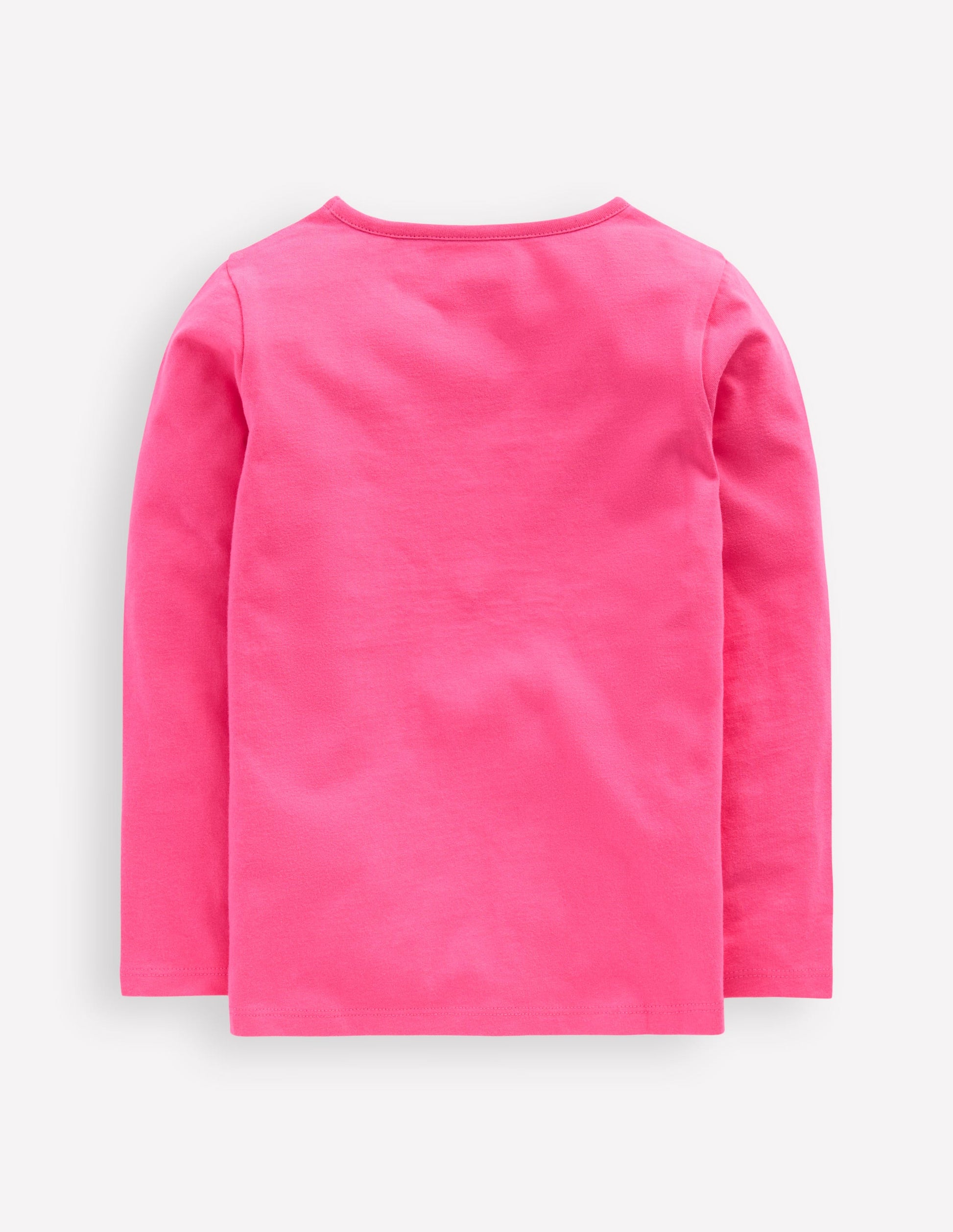 Long Sleeve Appliqué T-shirt-Sorbet Pink Cat-2
