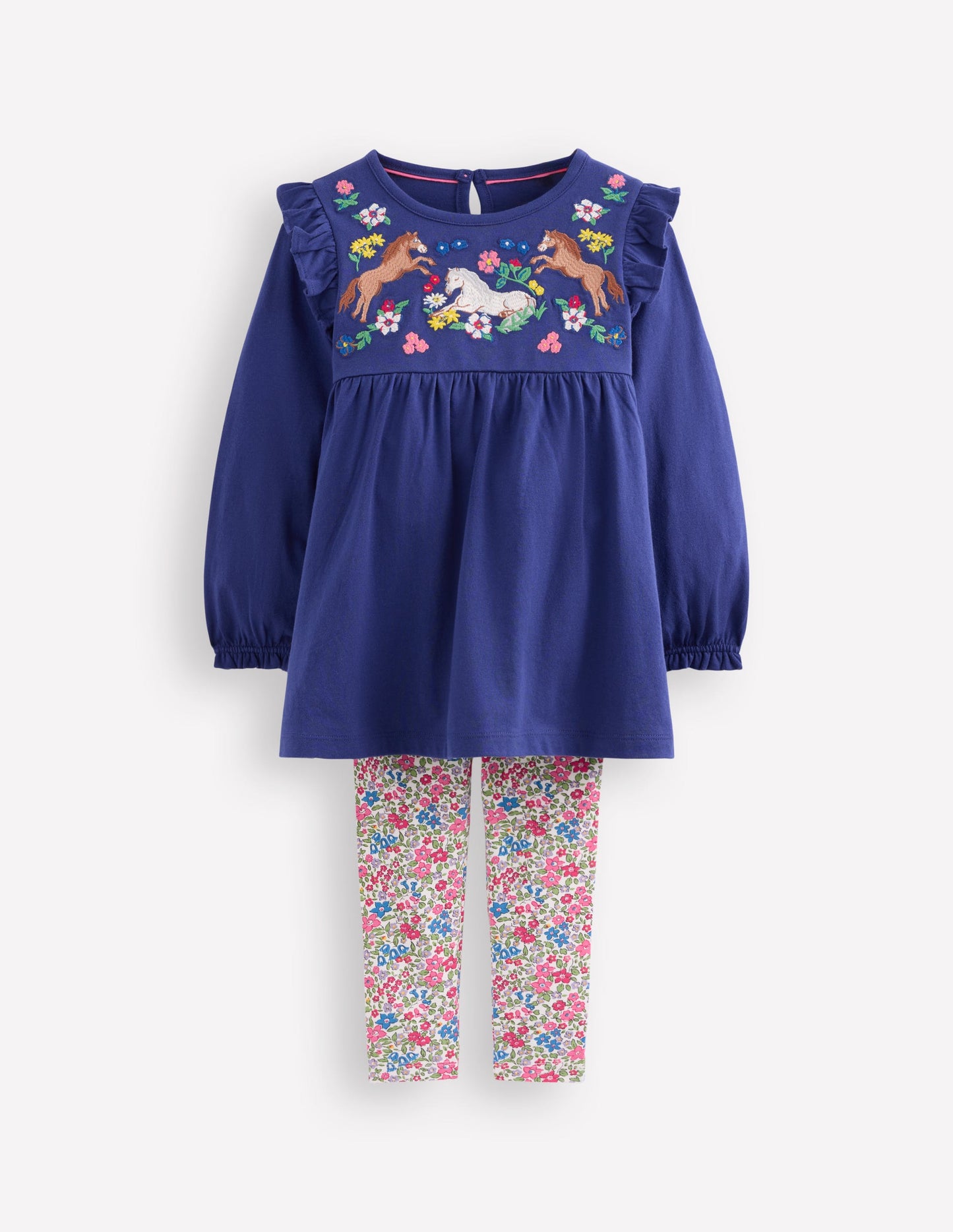 Embroidered Tunic Set-Starboard Horse Embroidery