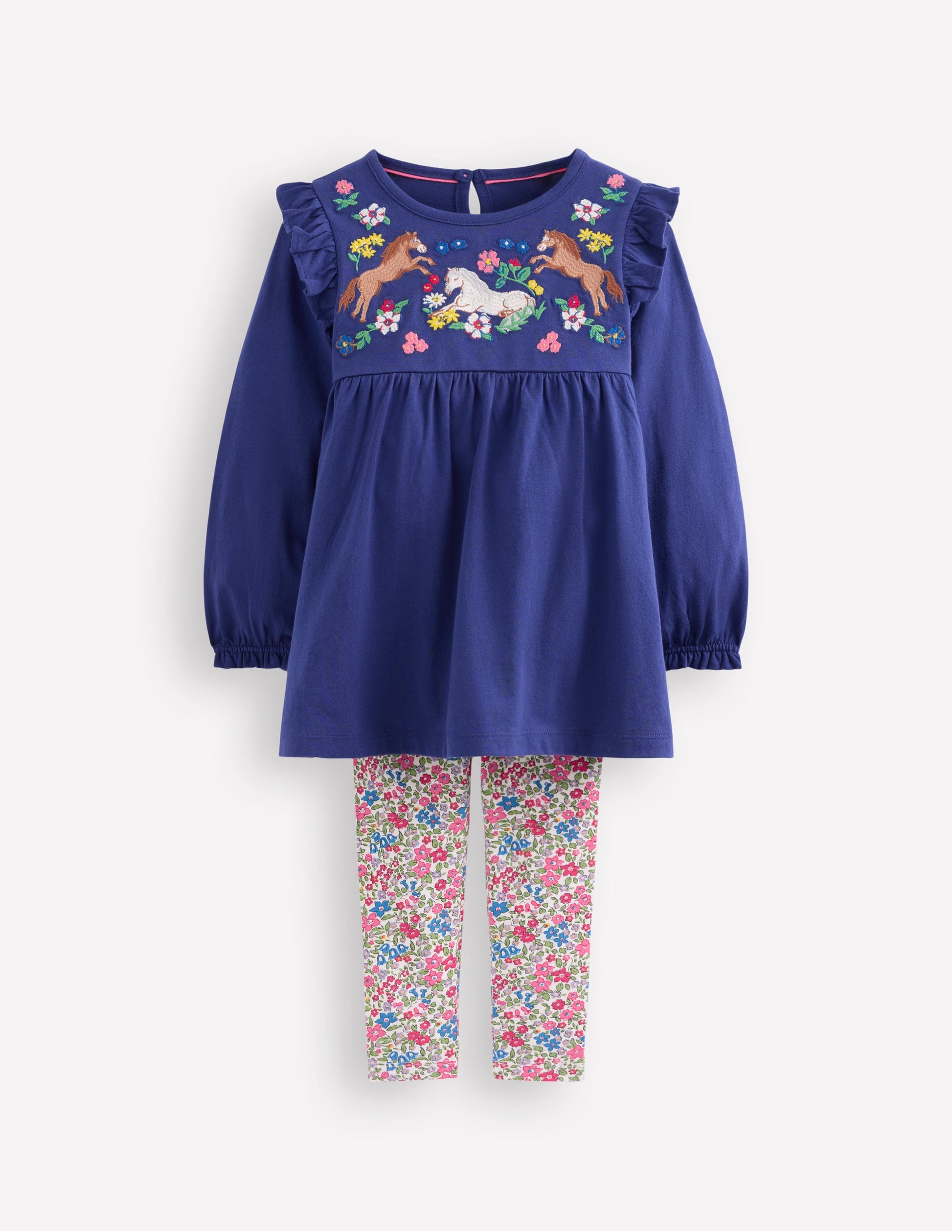 Embroidered Tunic Set-Starboard Horse Embroidery-1