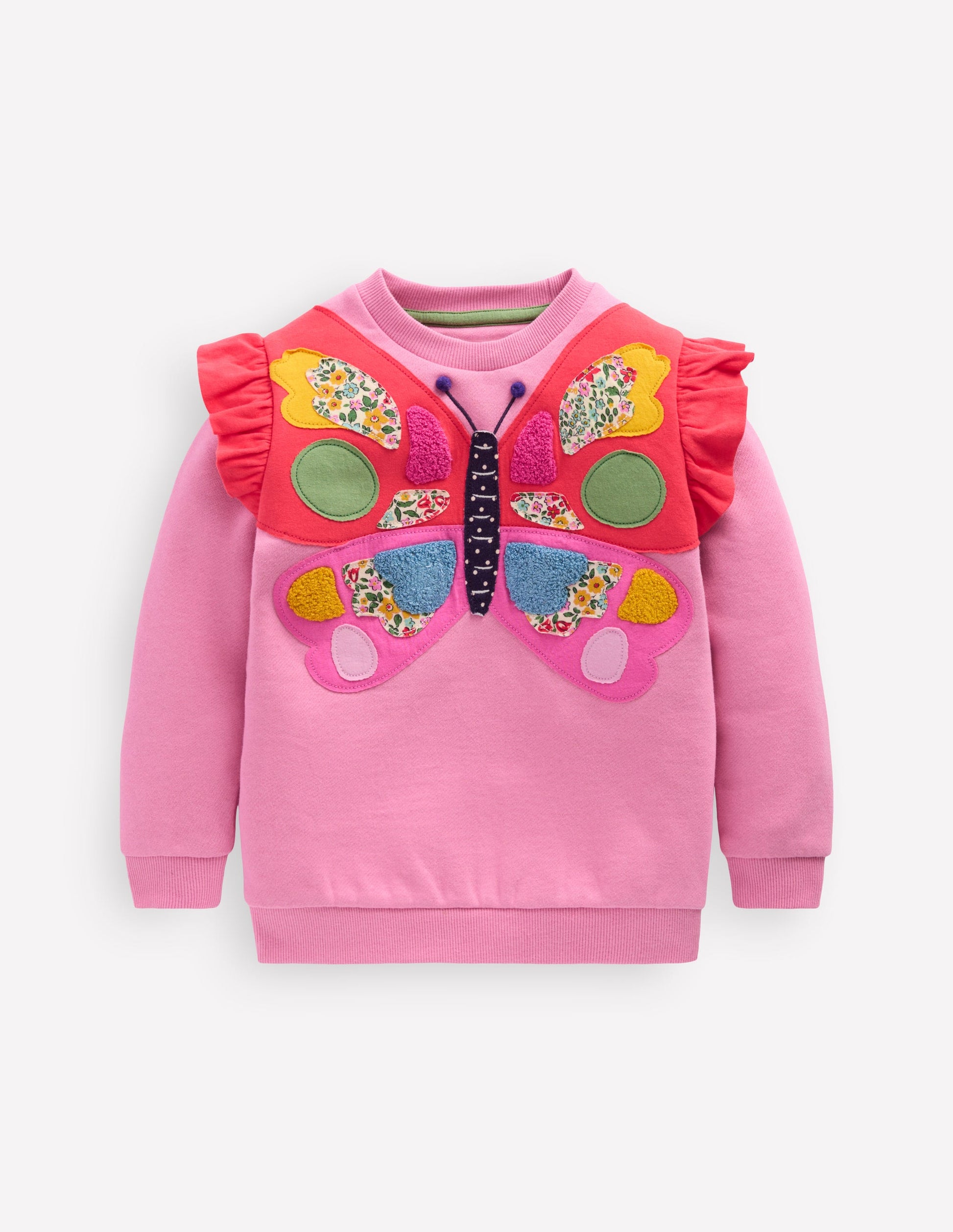 Applique Sweatshirt-Formica Pink Butterfly-1