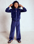 Velour Hoodie-Starboard Blue