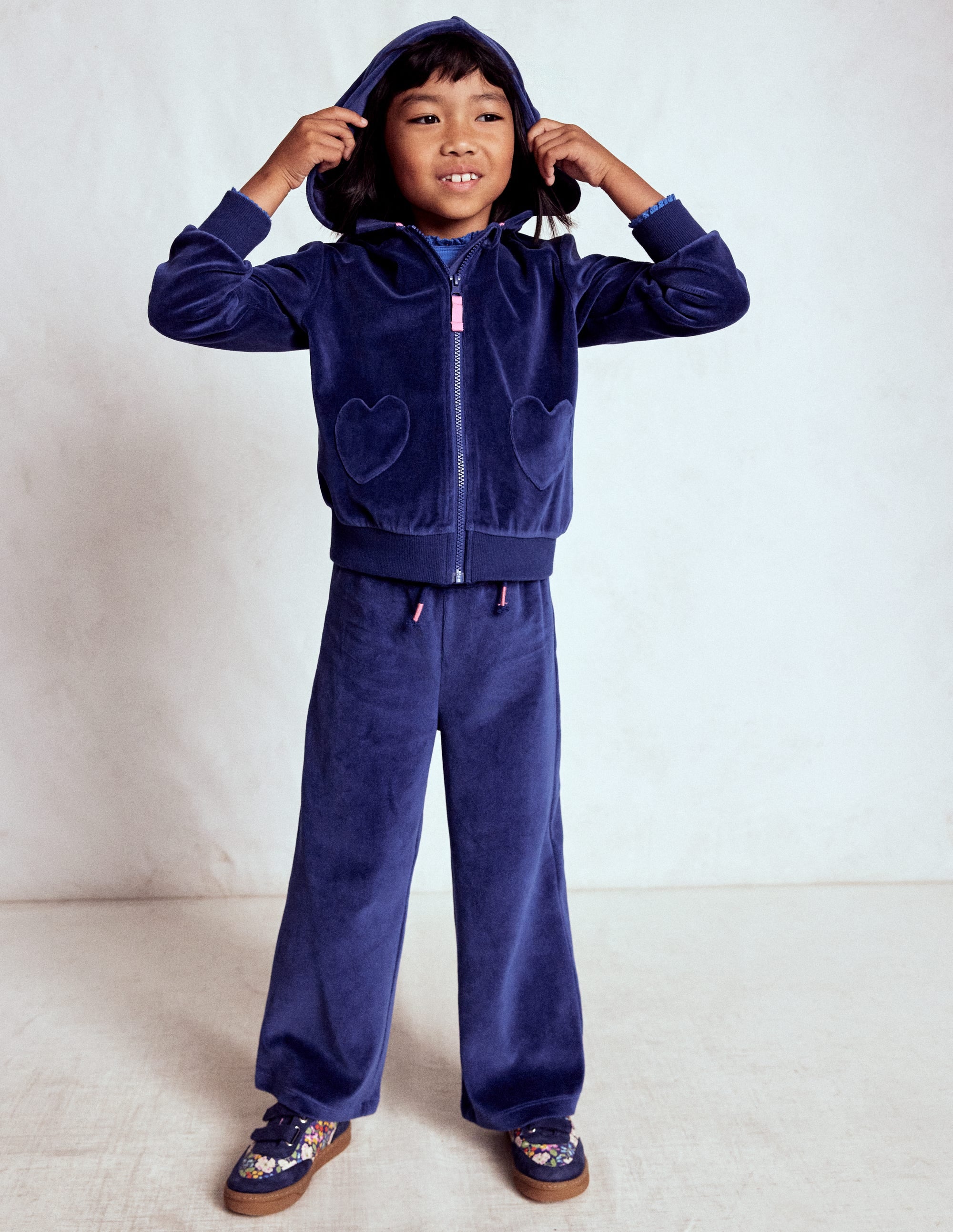 Velour Hoodie-Starboard Blue - Image 1