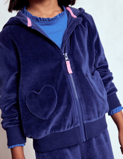 Velour Hoodie-Starboard Blue-2