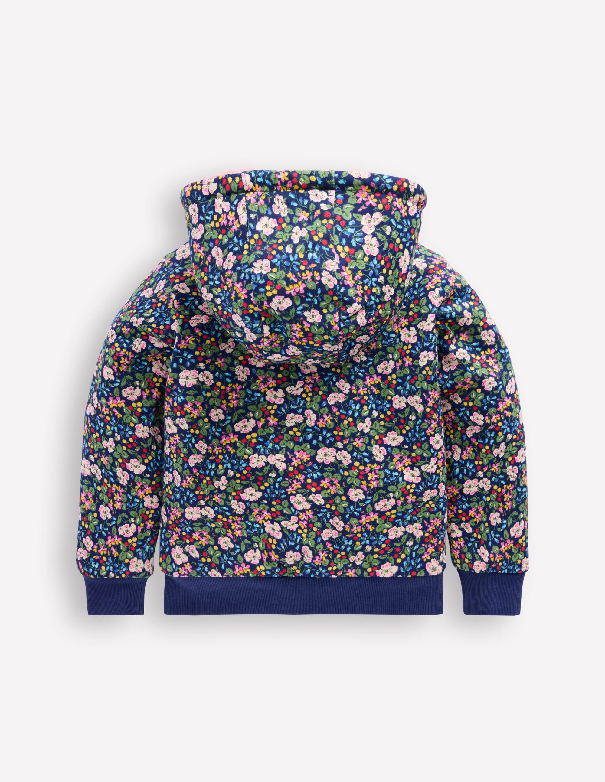 Reversible Borg Hoody-Starboard Blue Berry Floral - Image 3