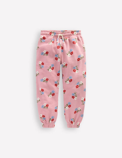 Fun Printed Jogger-Vintage Pink Posy-1