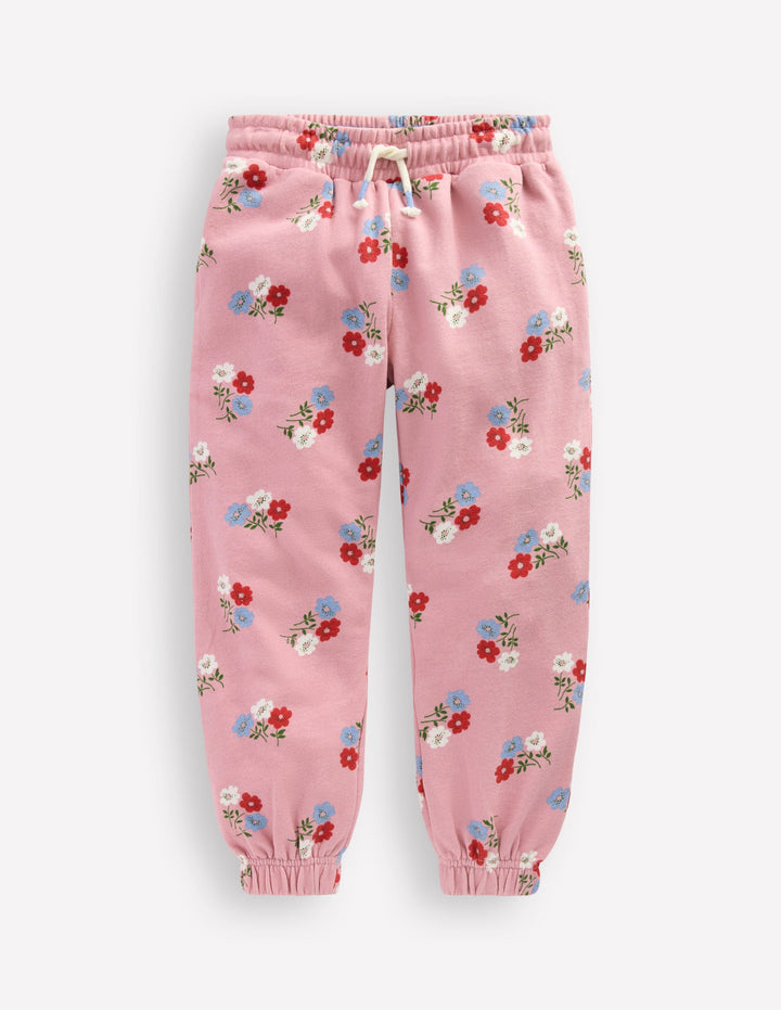 Fun Printed Jogger-Vintage Pink Posy