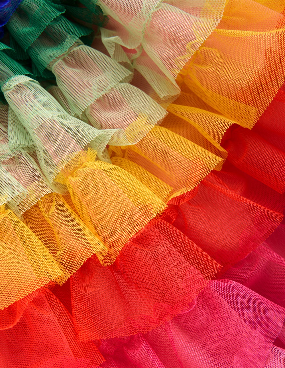 Tiered Tulle Skirt-Rainbow