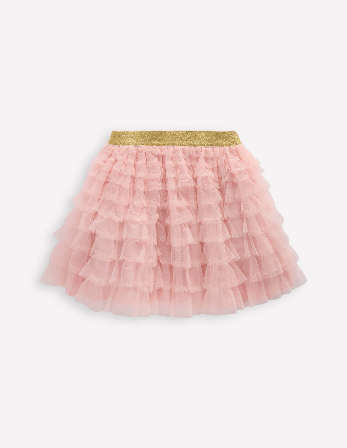 Tiered Tulle Skirt-Chalk Pink - Image 2
