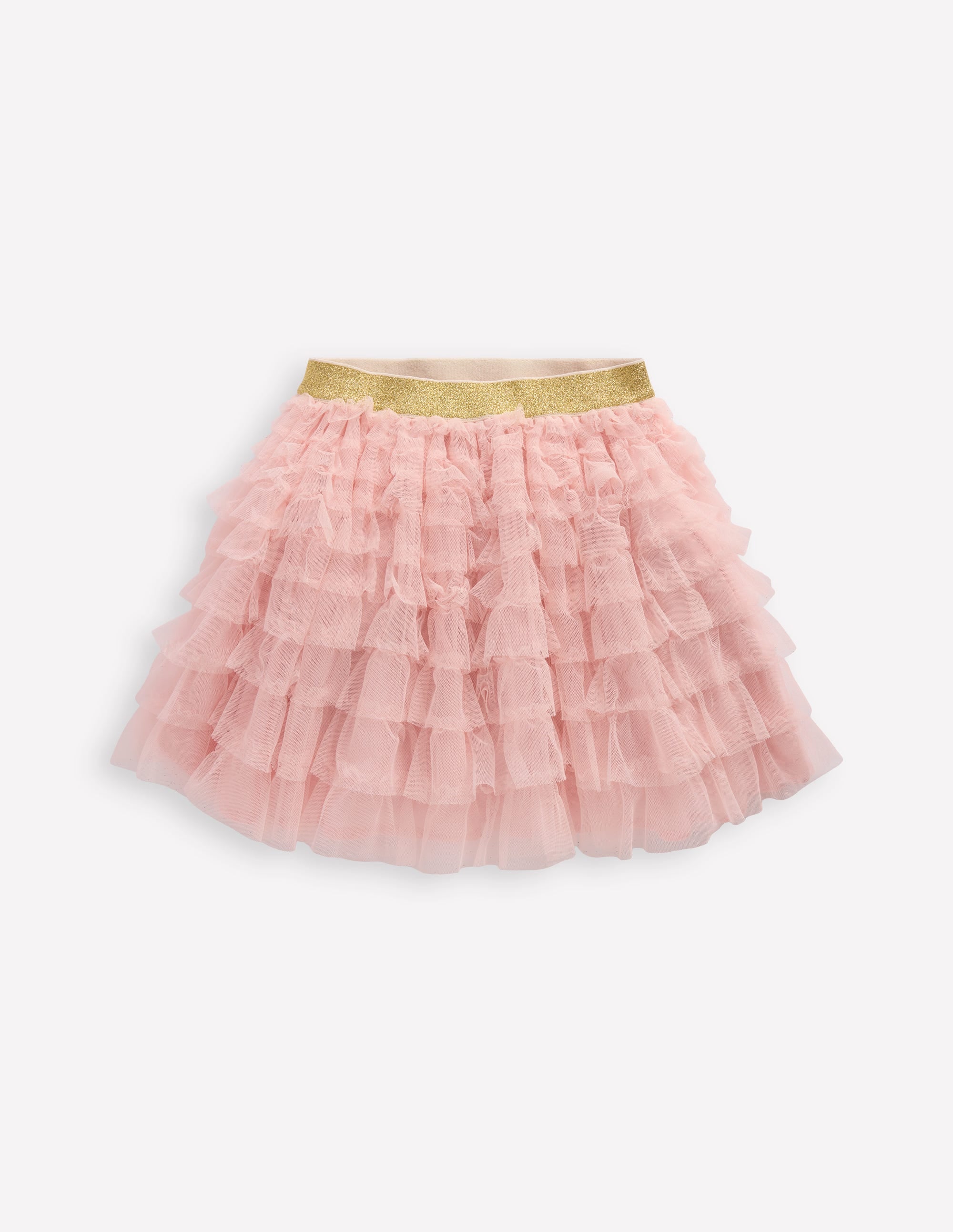 Tiered Tulle Skirt-Chalk Pink - Image 1