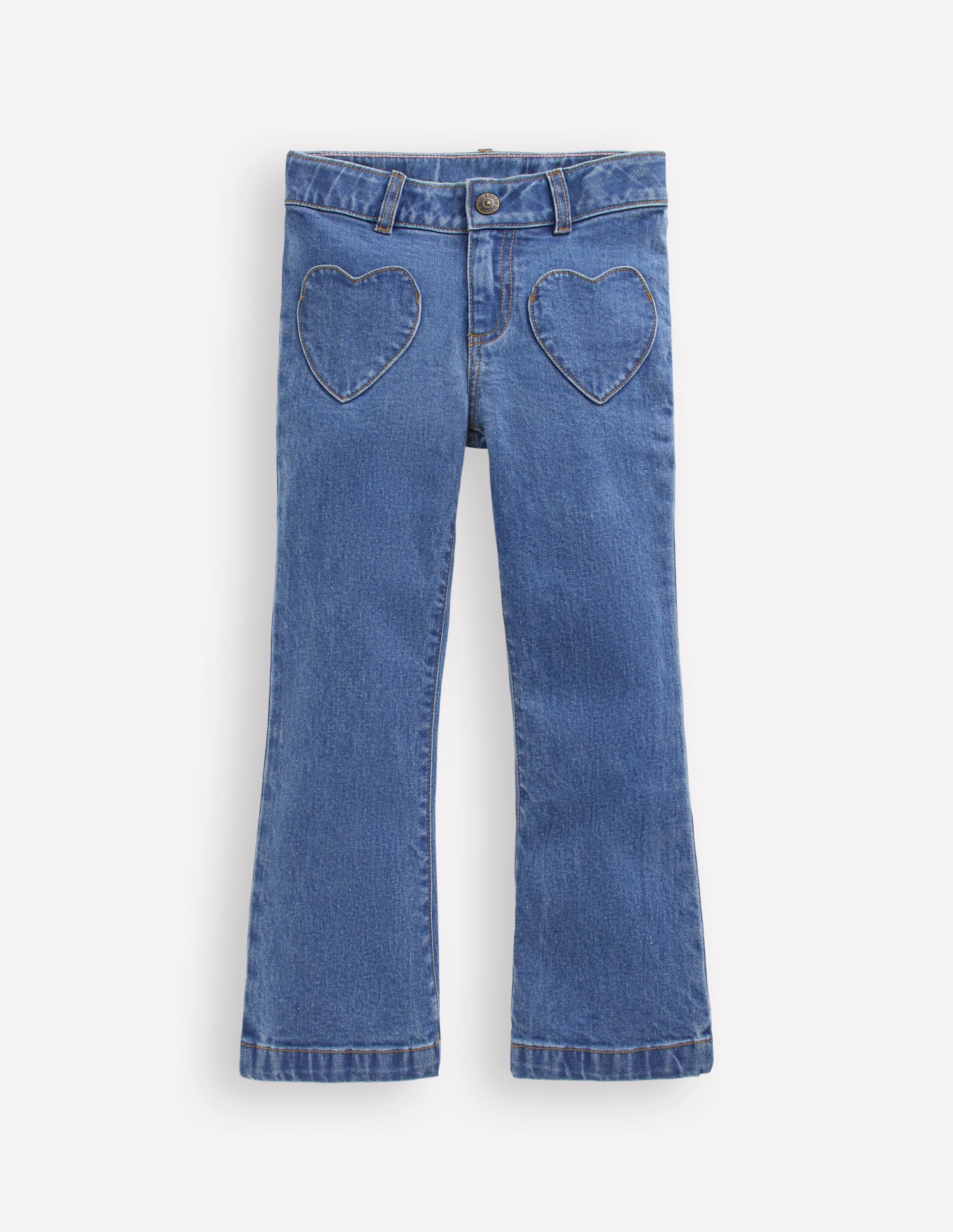 Denim Kick Flare Pants-Denim Hearts - Image 1