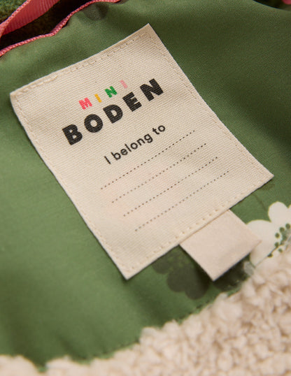 Joni Quilted Parka Coat-Green Floral-4