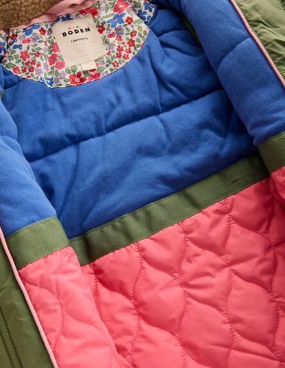 Cosy Longline Coat-Rose Pink Flowerbed-5