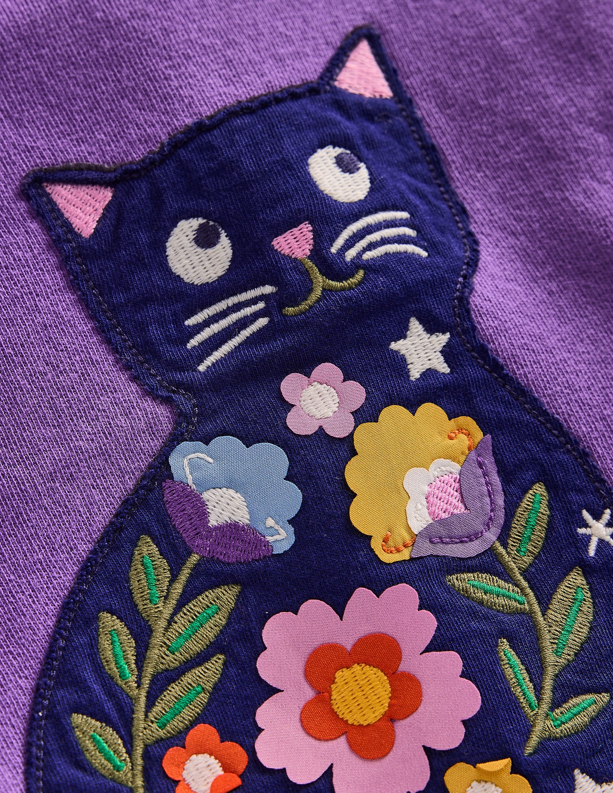 Applique Tunic-Purple Topaz Cats - Image 3
