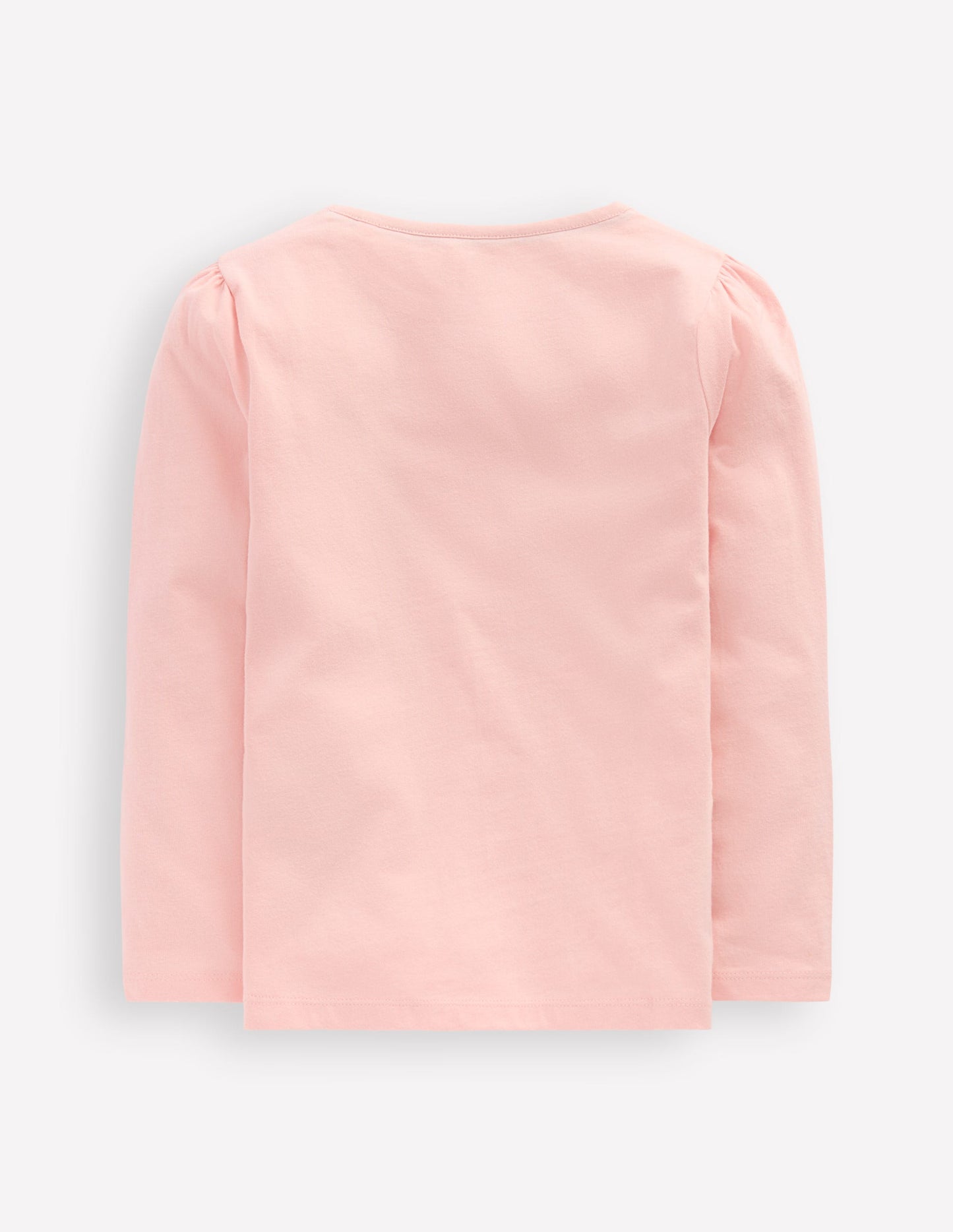 Puff Sleeve Appliqué  T-shirt-Chalk Pink Butterfly