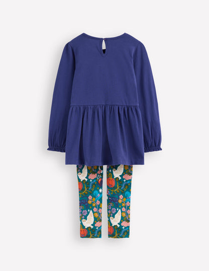 Applique Tunic Set-Starboard Blue-2