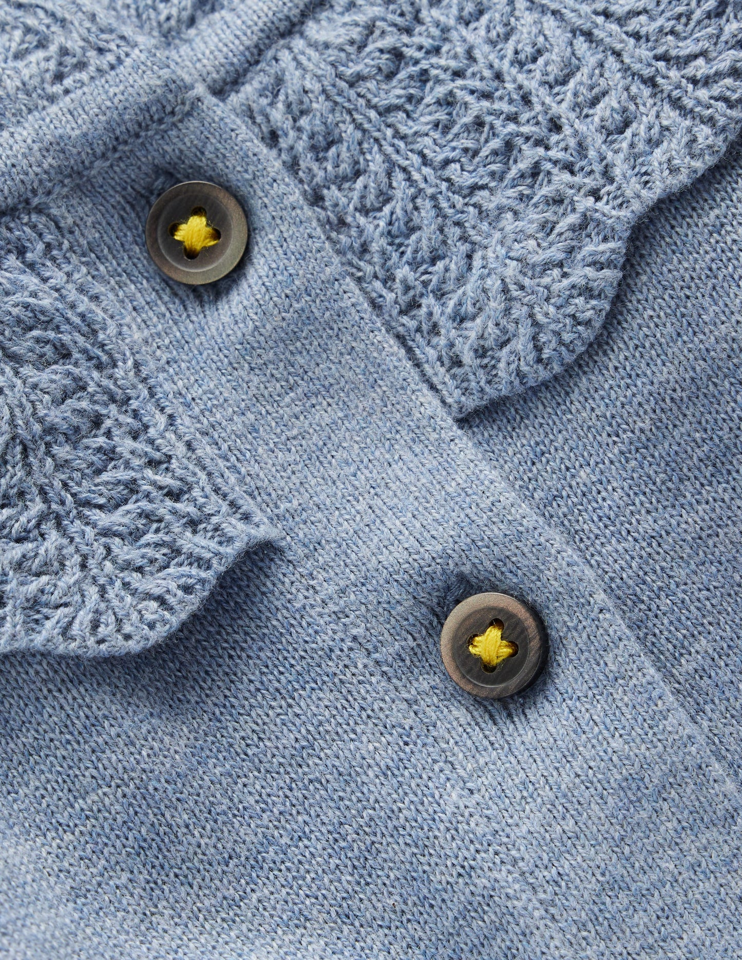 Pretty Ruffle Cardigan-Glacier Blue Marl