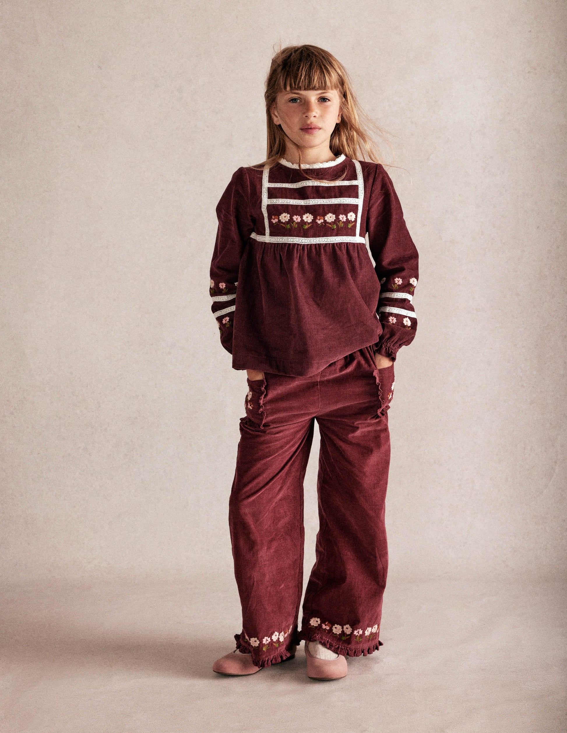 Embroidered Lace Top-Chestnut Embroidery-7