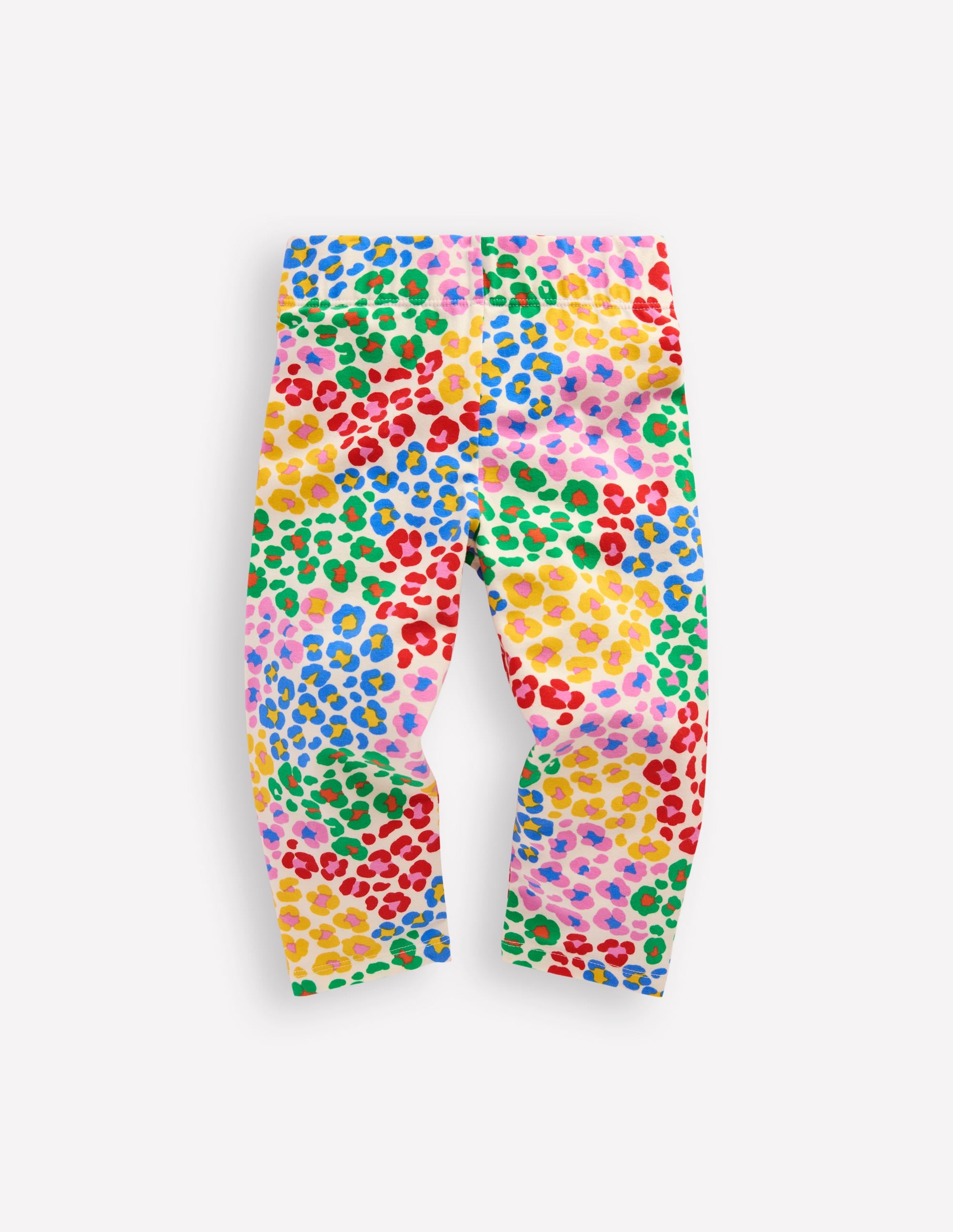 Fun Cropped Leggings-Multi Rainbow Leopard - Image 1