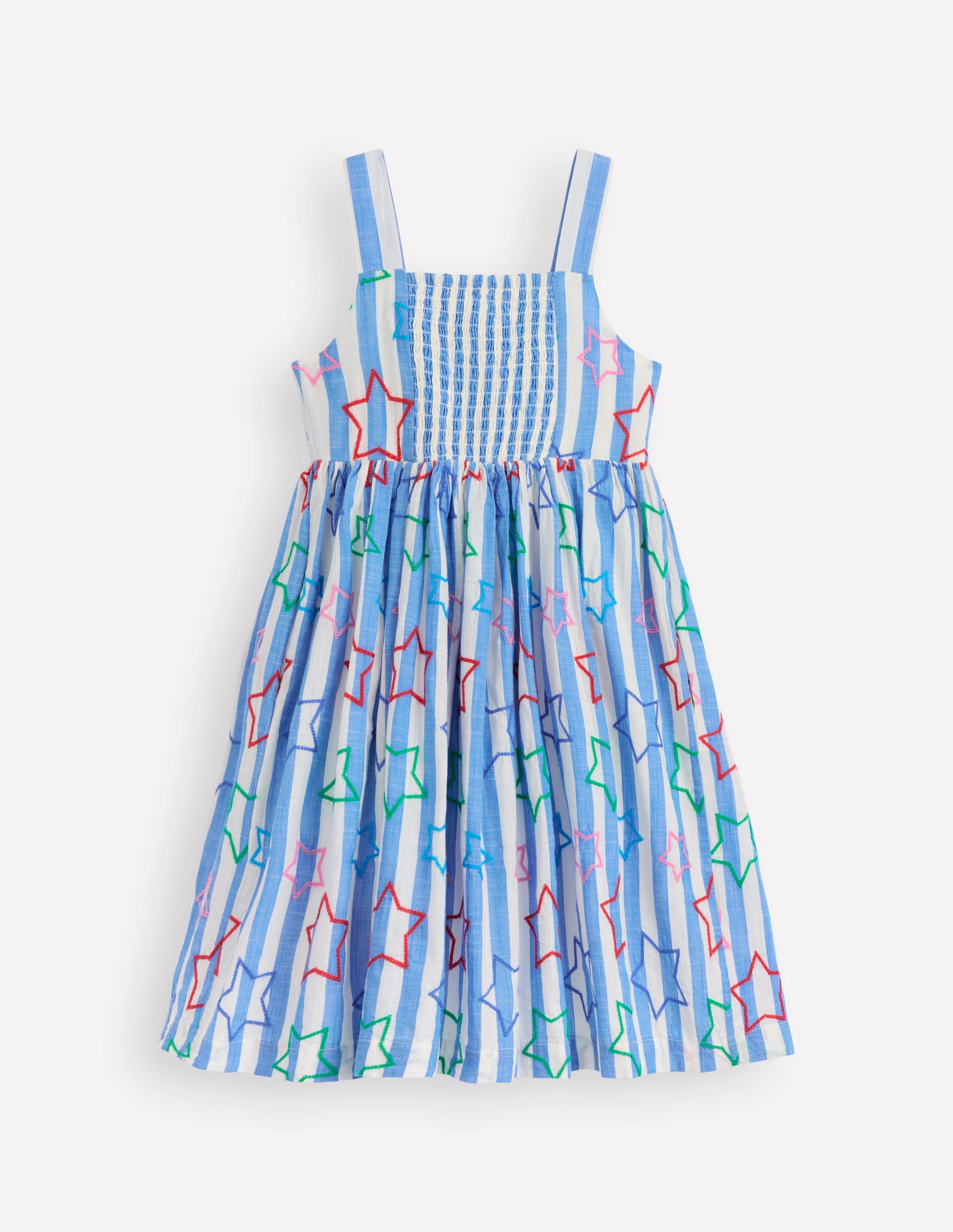 Remy Button Through Dress-Peacock Plume Blue Star - Image 5