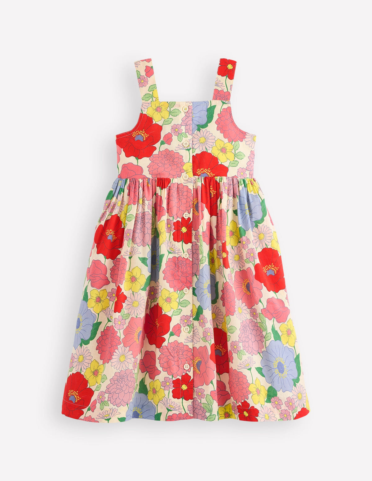 Remy Button Through Dress-Multi Summer Garden - Image 5