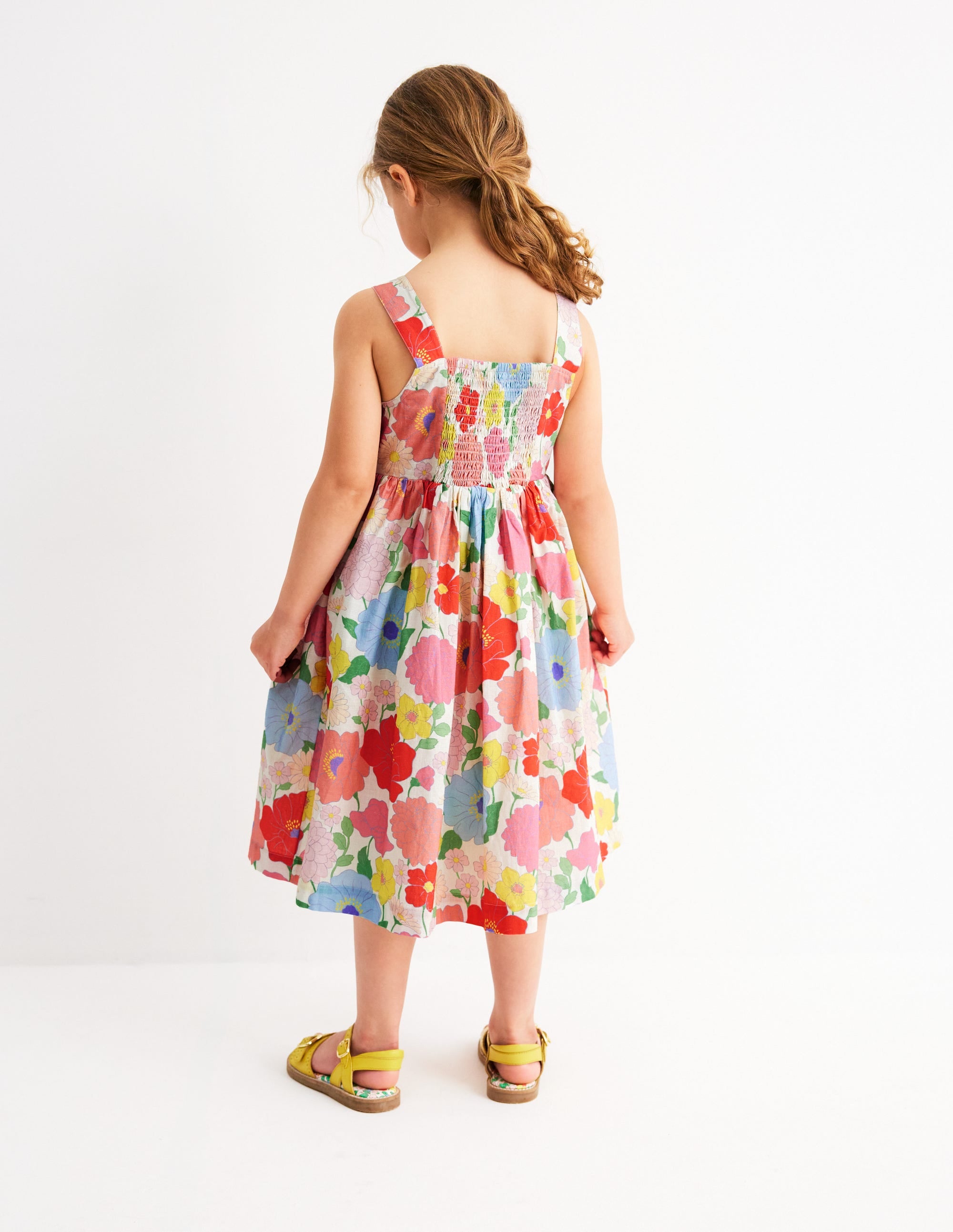 Remy Button Through Dress-Multi Summer Garden - Image 3