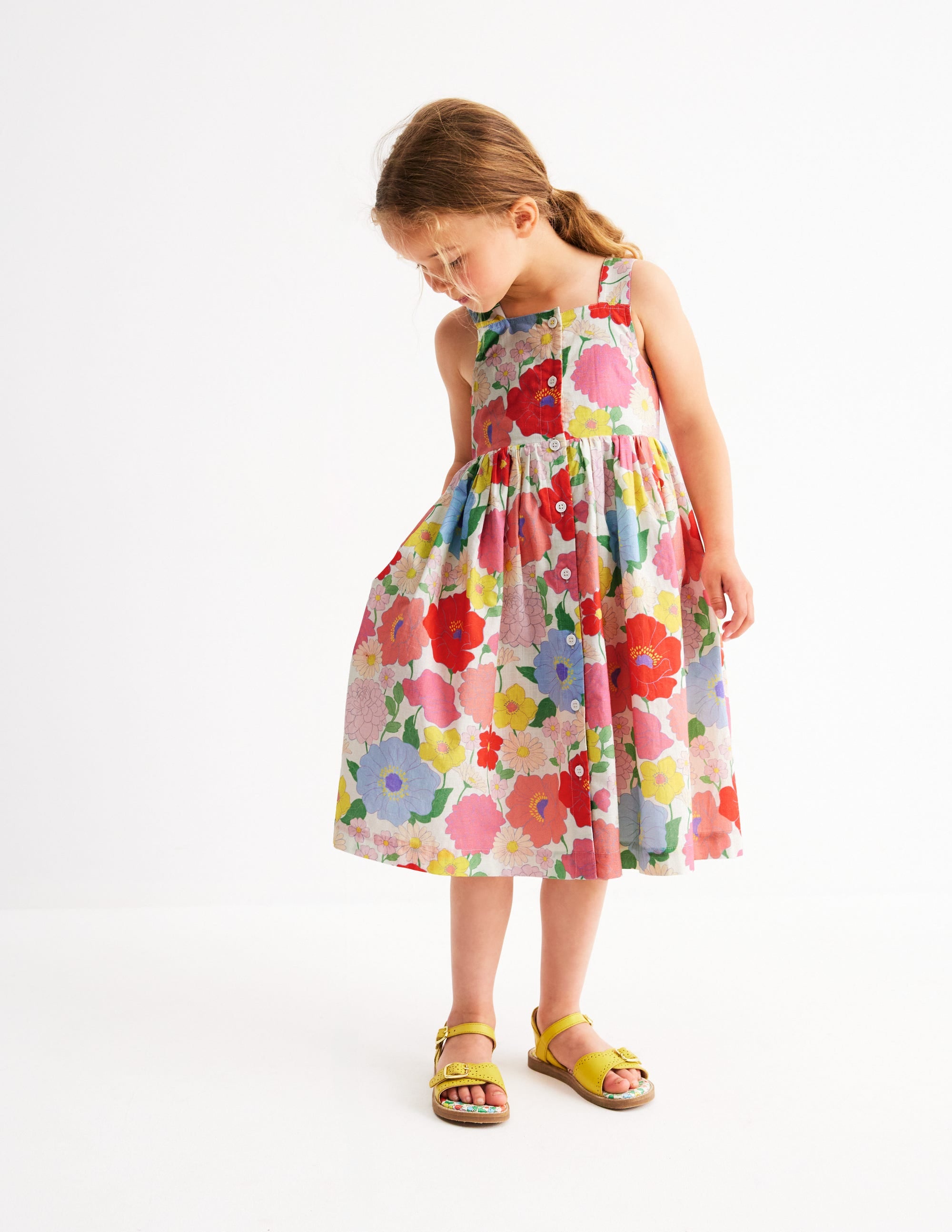 Remy Button Through Dress-Multi Summer Garden - Image 4