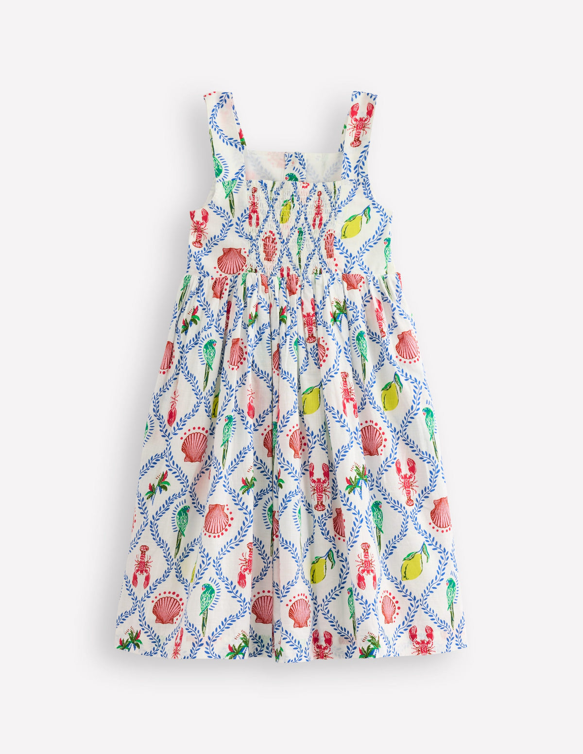 Remy Button Through Dress-Multi Holiday Tile - Image 5